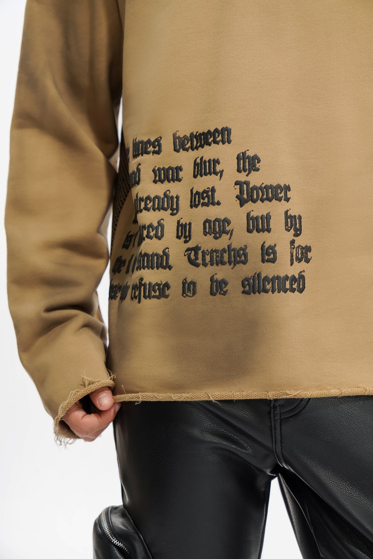 REFUSE TO BE SILENCED Khaki Crew-