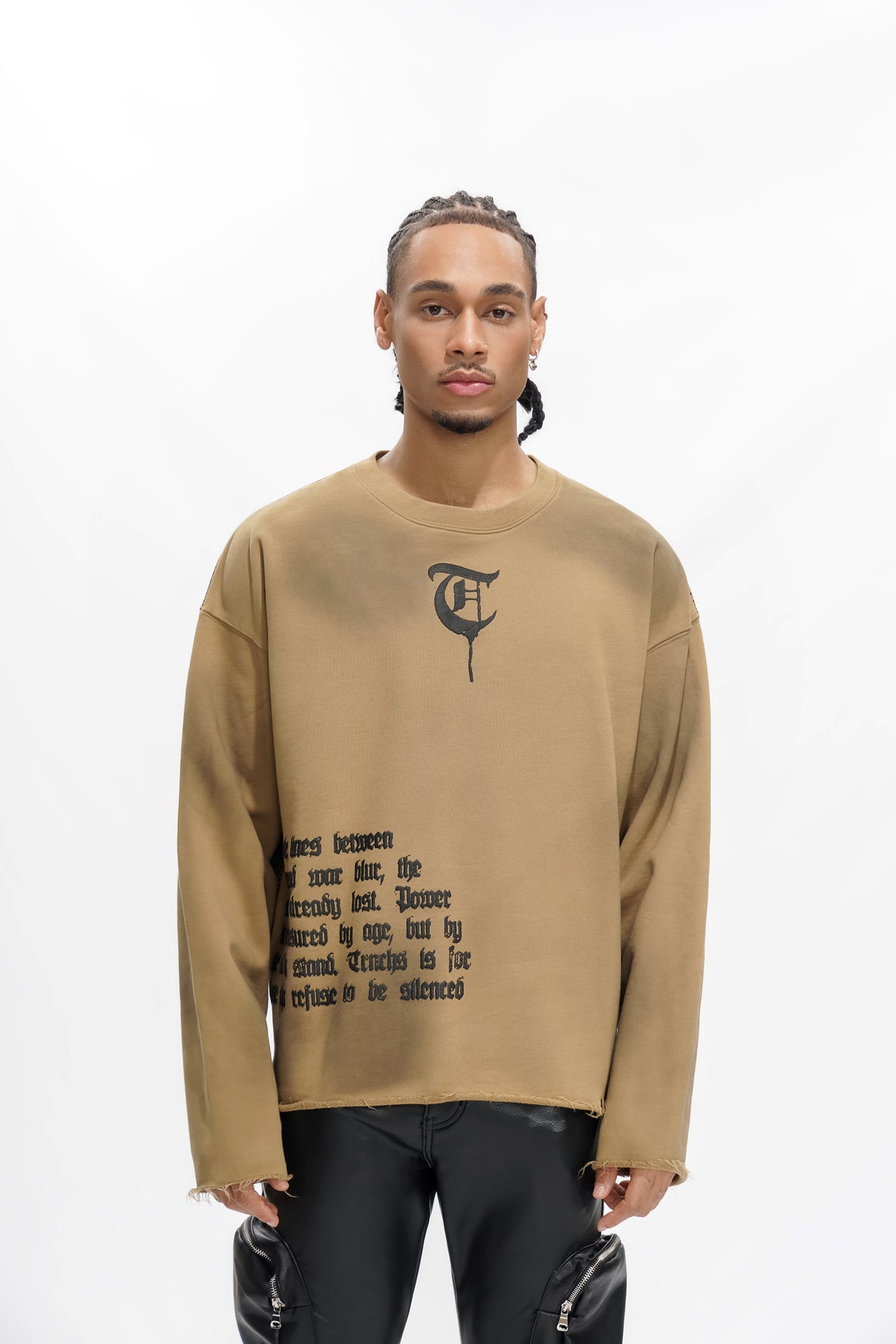REFUSE TO BE SILENCED Khaki Crew-