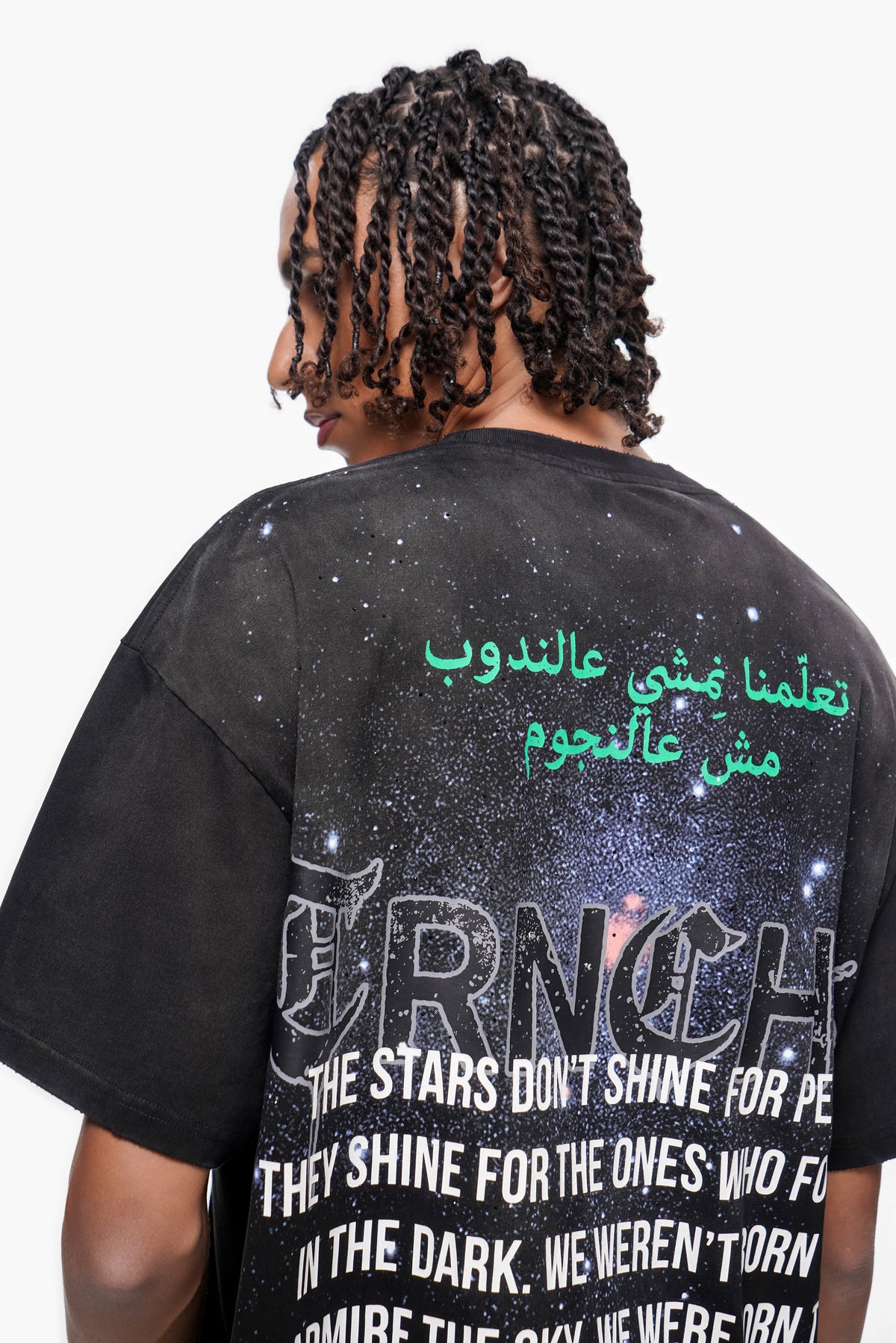 LIGHT FROM BELOW Black tee -