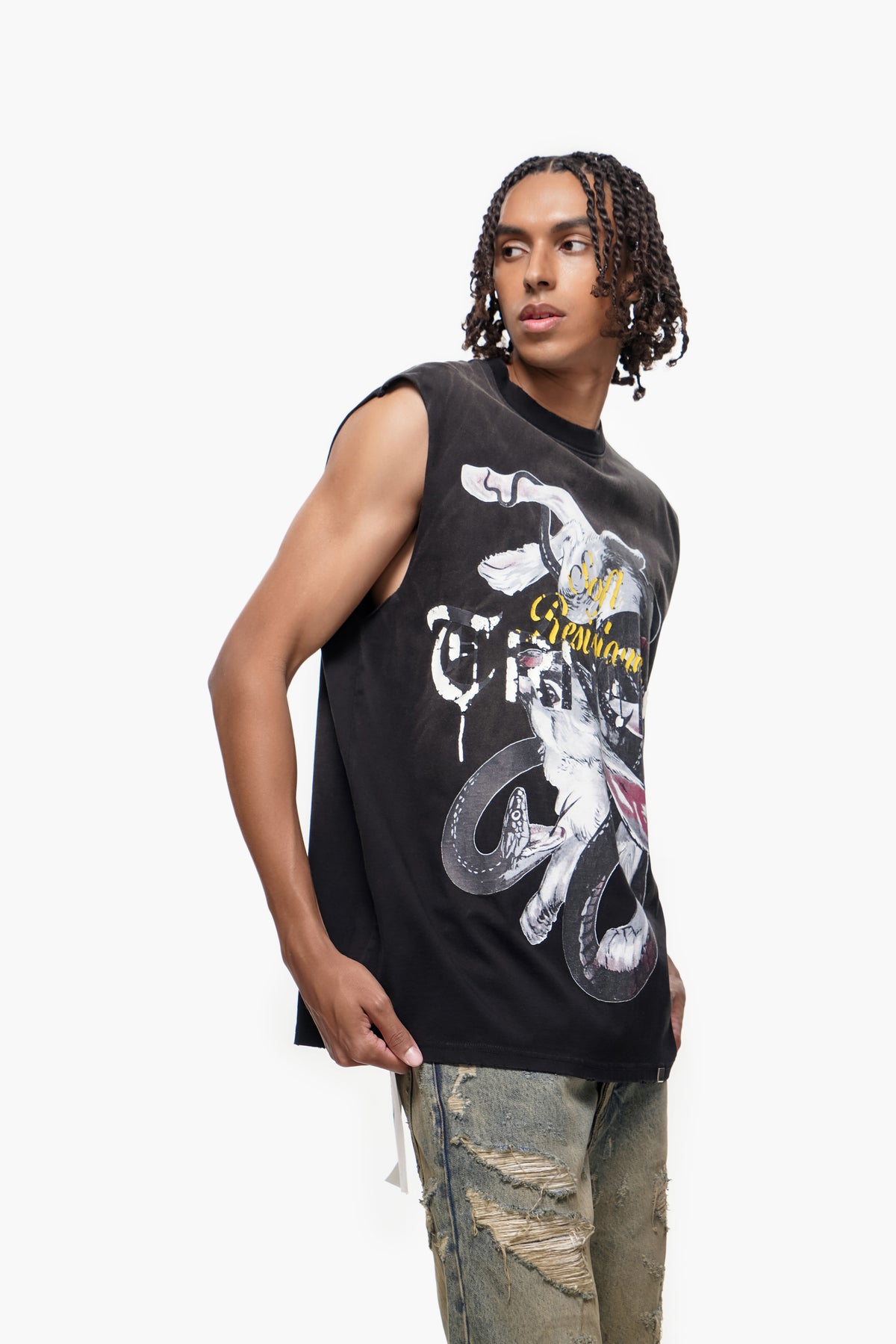 UNCHOSEN FIGHT Black Tank Top -