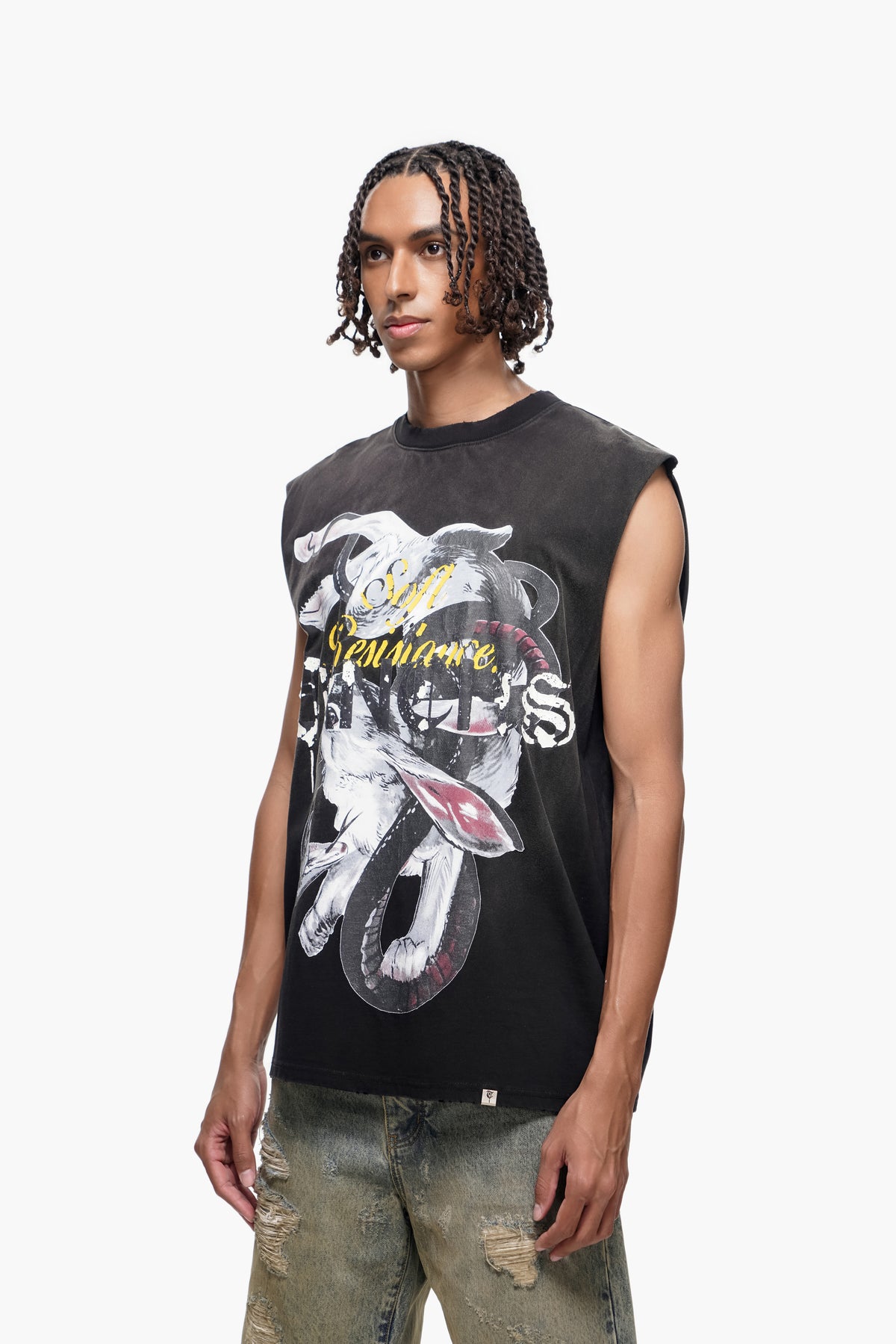 UNCHOSEN FIGHT Black Tank Top -
