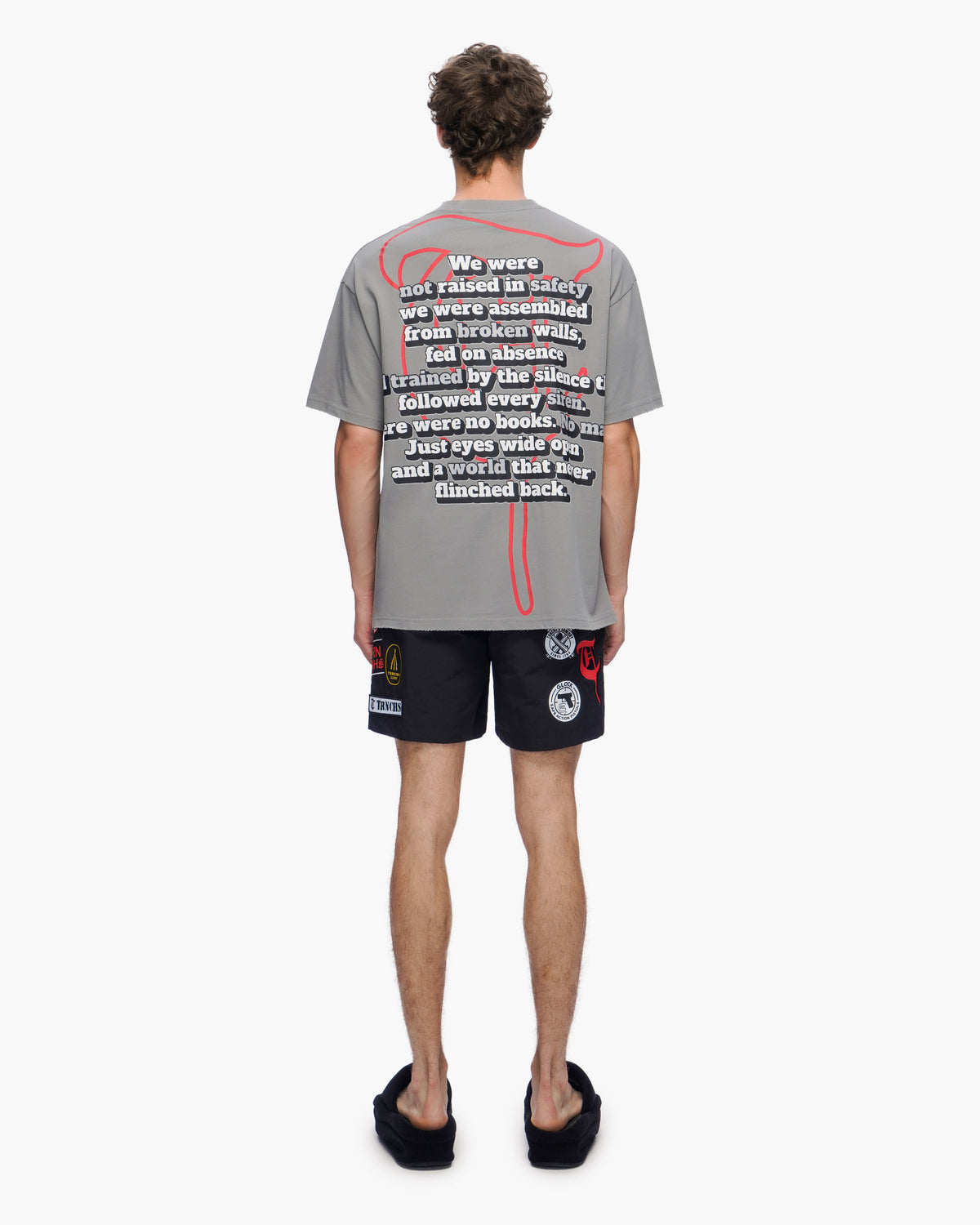 RAISED IN RUIN Grey Tee -