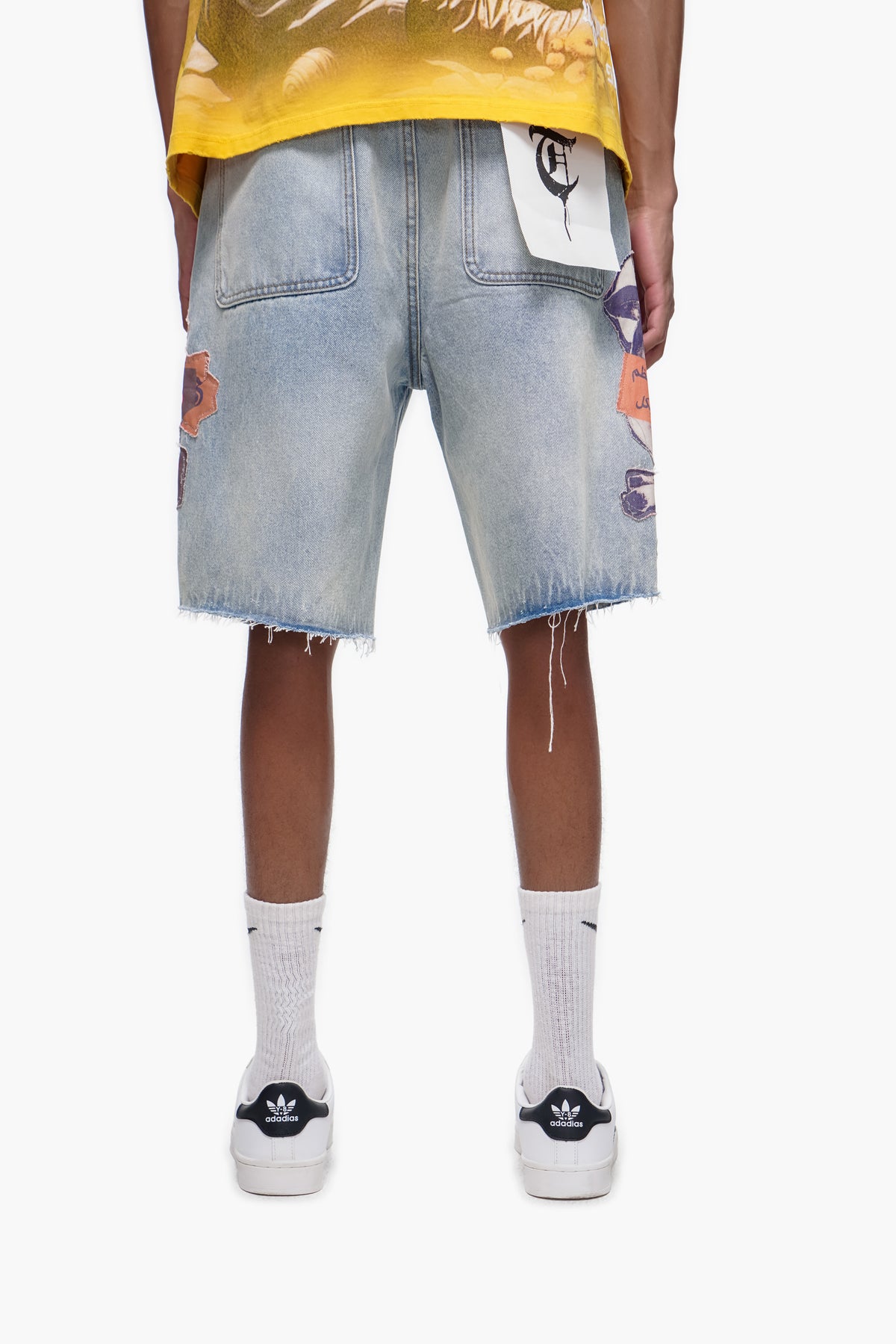 COLLAGE - Light Blue Wash Denim Shorts -