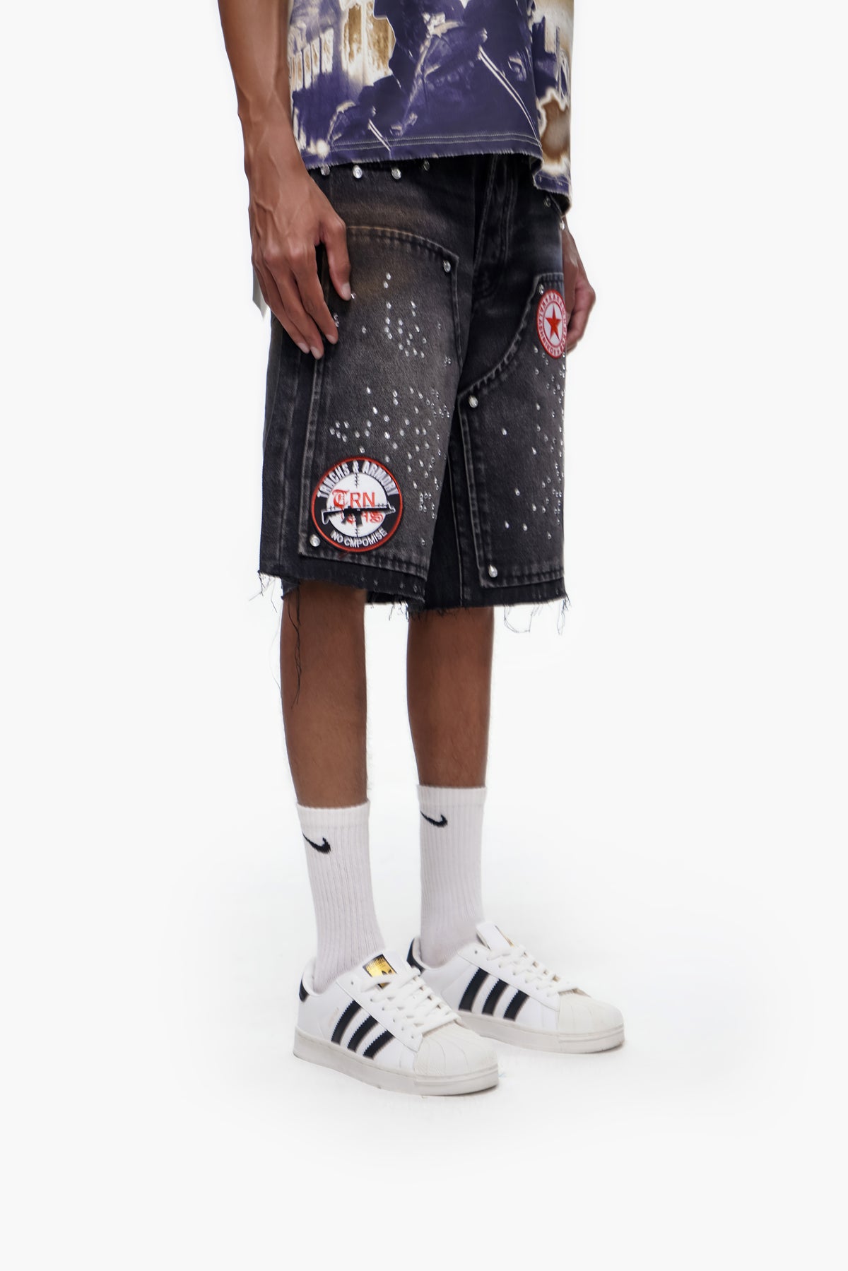 OPERATOR - Black Wash Denim Shorts-