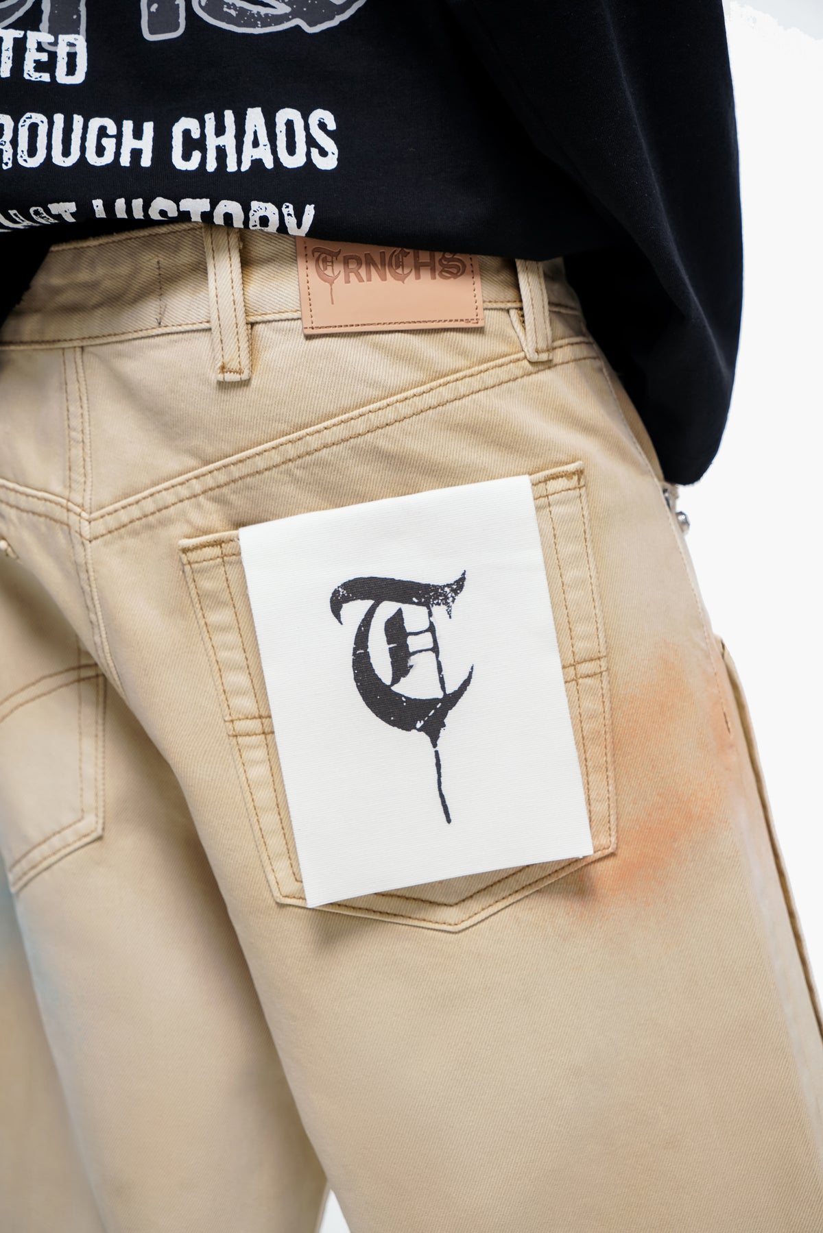 OPERATOR - Khaki Wash Denim Shorts -