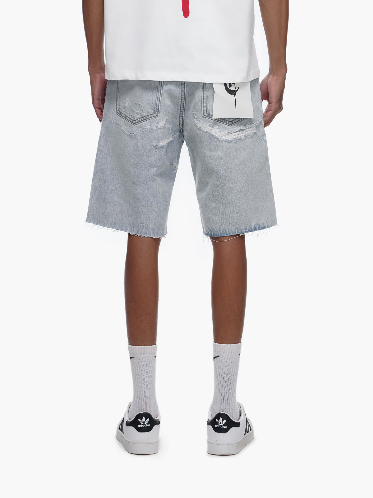 DISTRICT - Light Blue Wash Denim Shorts -
