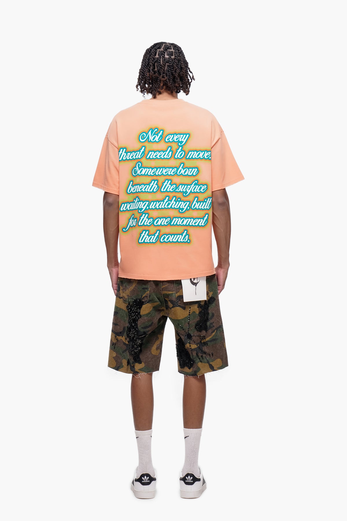 STITCHED - Camo Denim Shorts