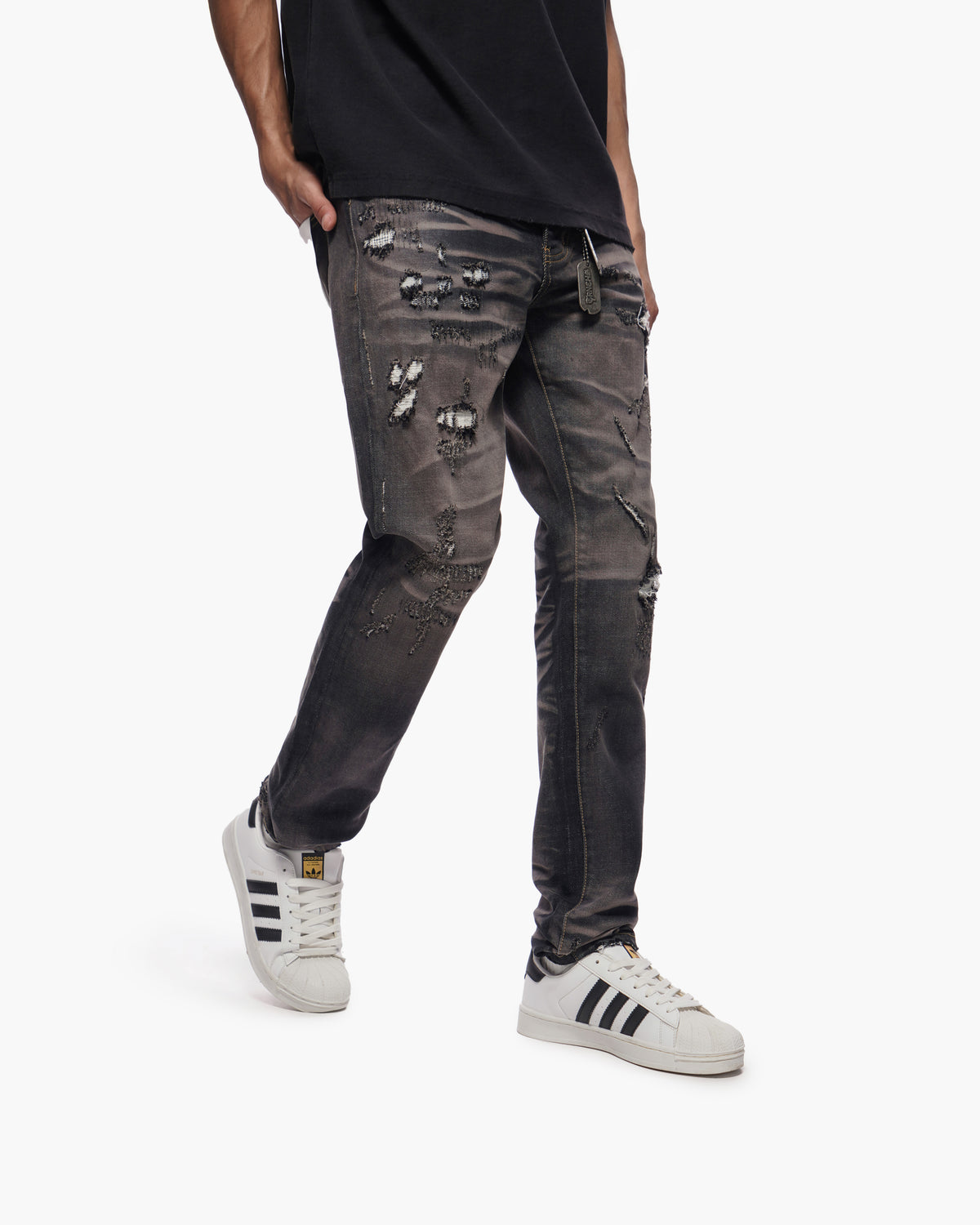 TYRANT - Dark Blue Vintage wash Skinny Denim