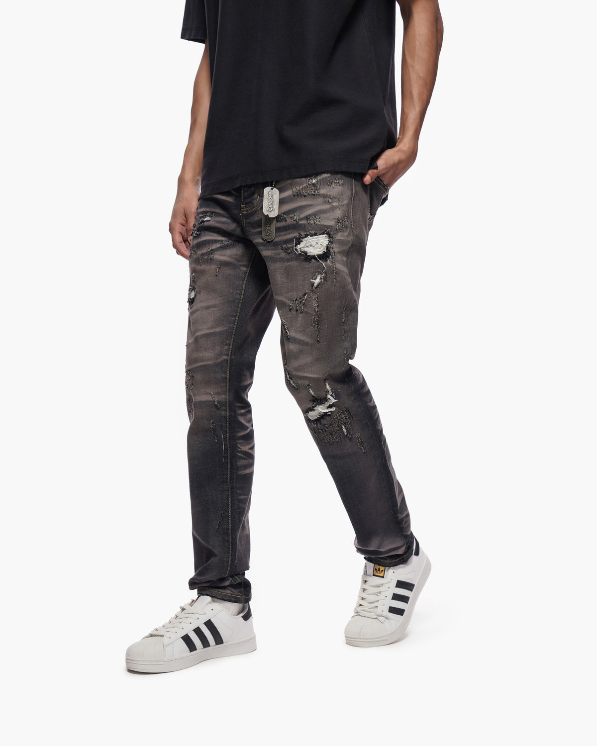 TYRANT - Dark Blue Vintage wash Skinny Denim