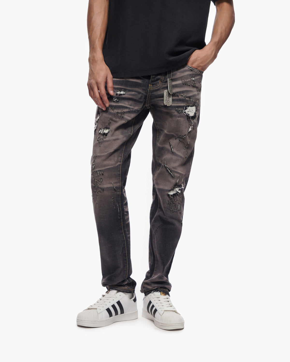 TYRANT - Dark Blue Vintage wash Skinny Denim