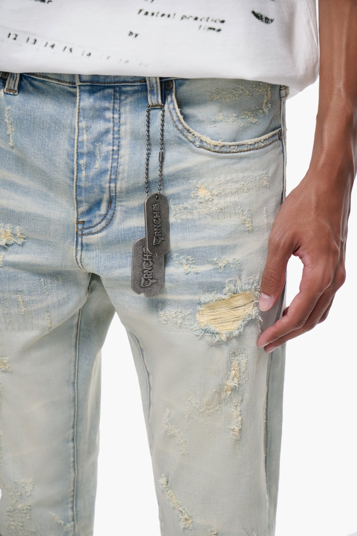 TYRANT - Light Blue Wash Skinny Denim