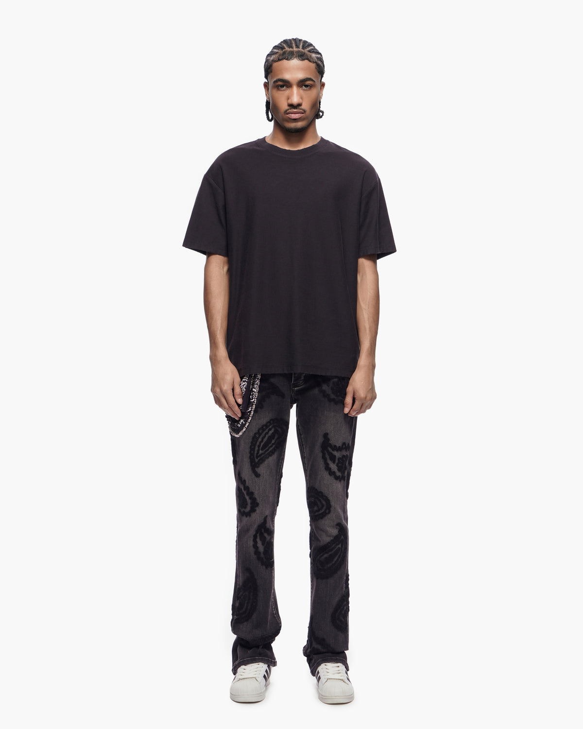 PAISLEY PANTS Black Wash Stacked Denim -