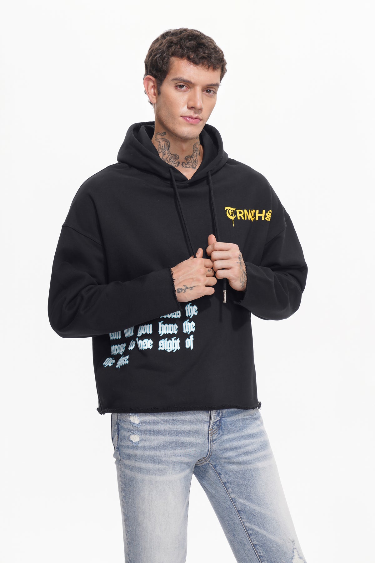 SIGHT OF THE SHORE Black Hoodie-