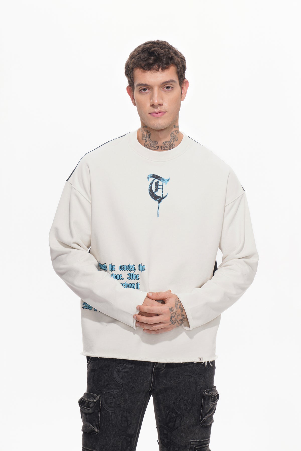 PEEK A BOO White Long Sleeve-