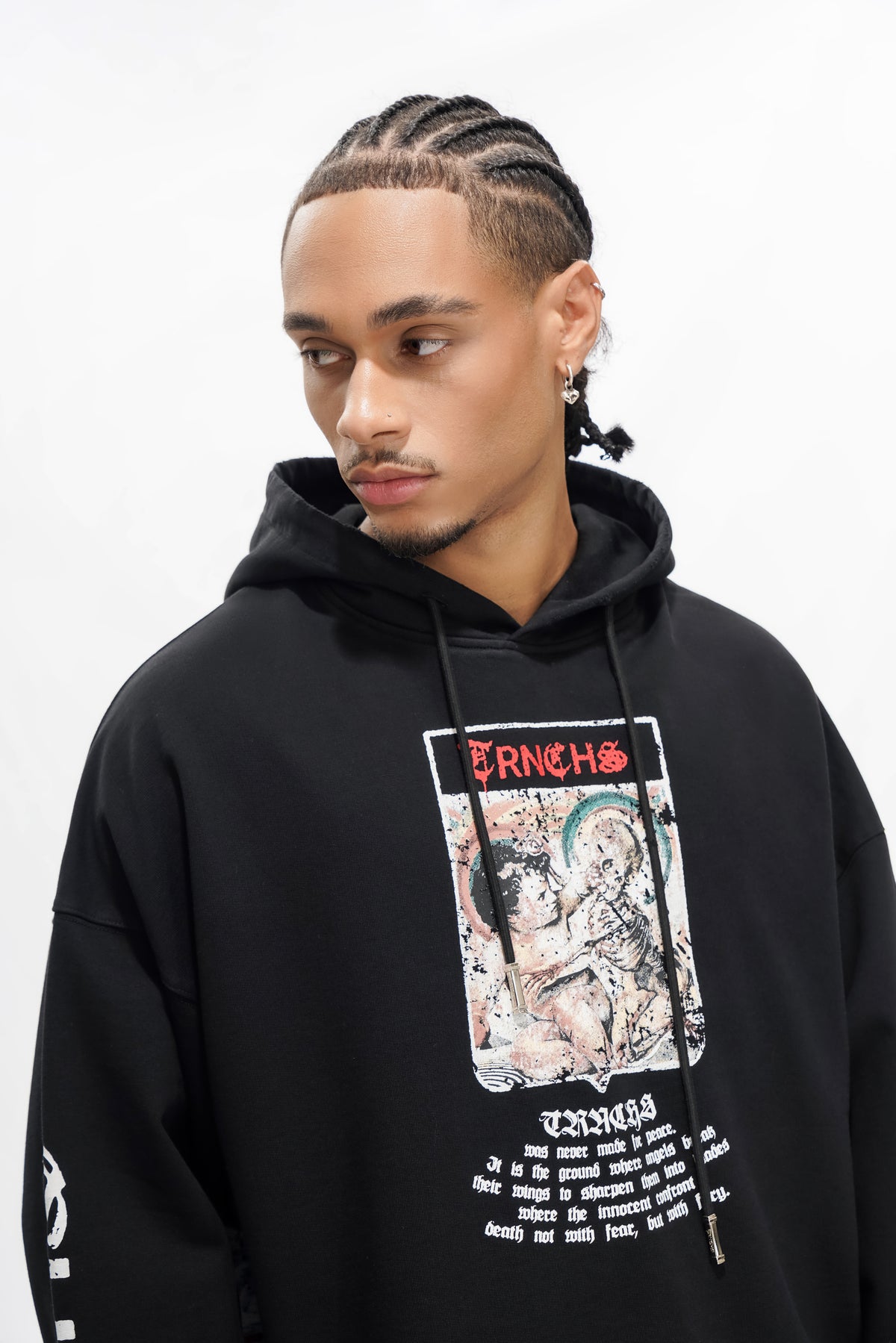 "MILITANT GOTHIC" Black Hoodie