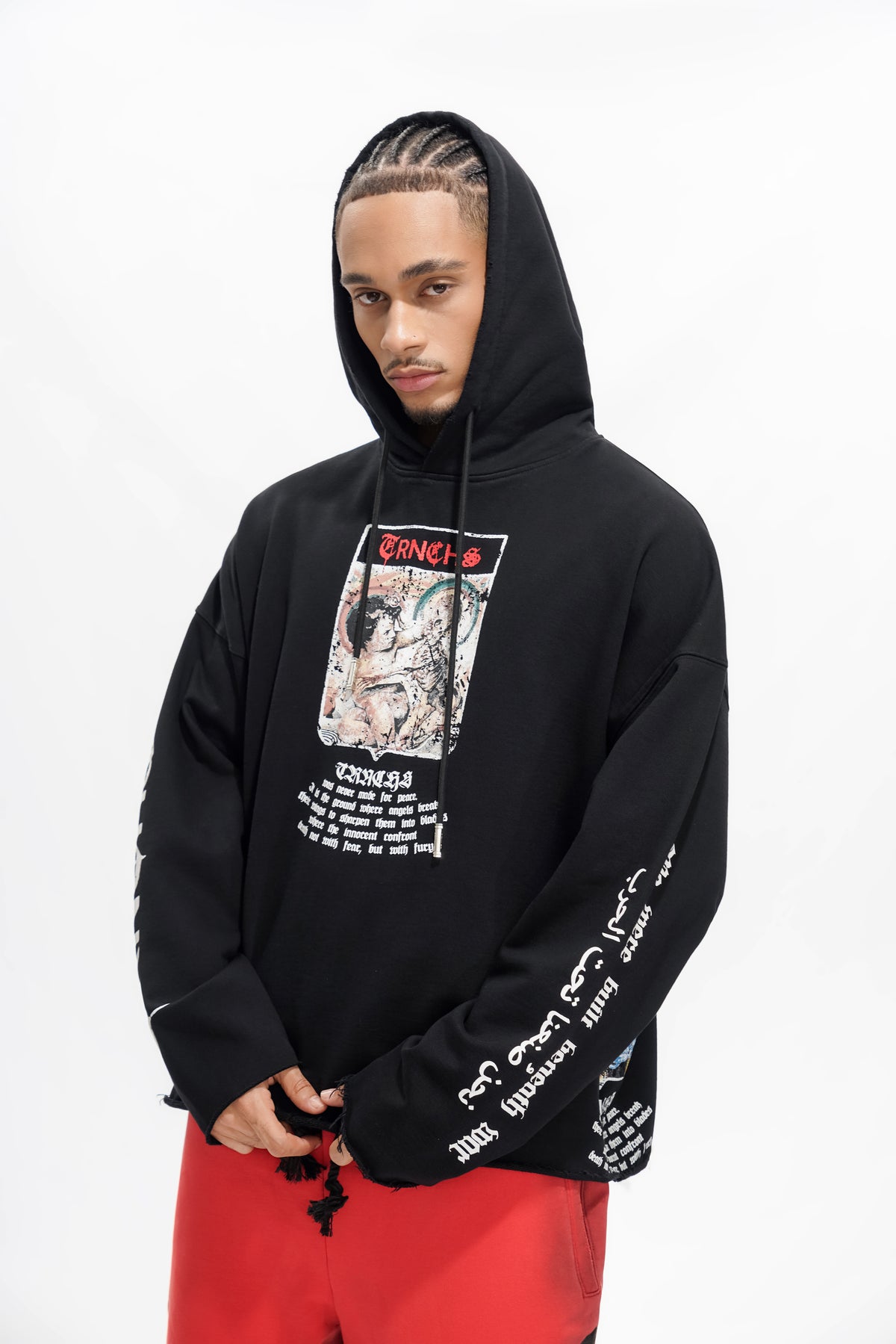 "MILITANT GOTHIC" Black Hoodie