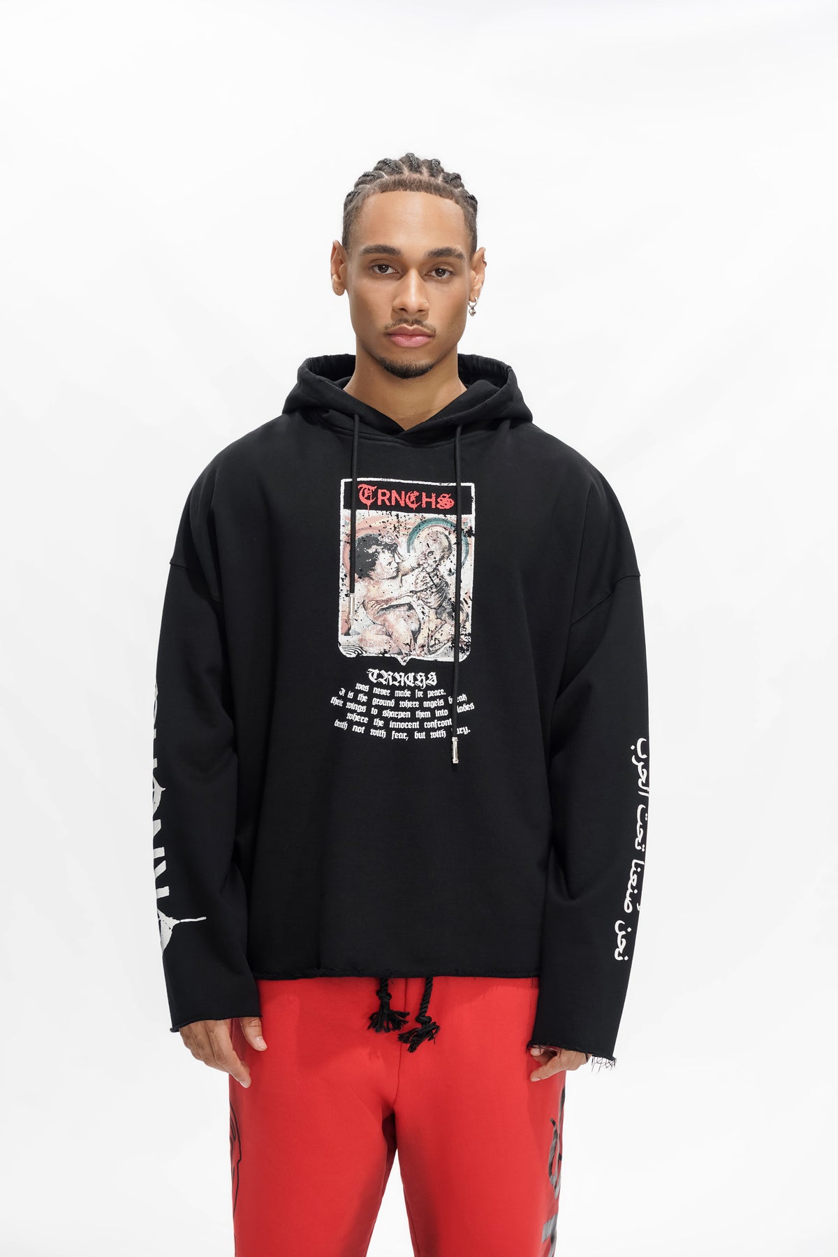 "MILITANT GOTHIC" Black Hoodie