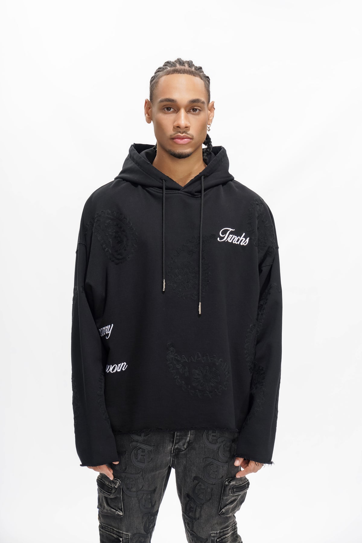 PAISLEY COMMAND Black Hoodie -