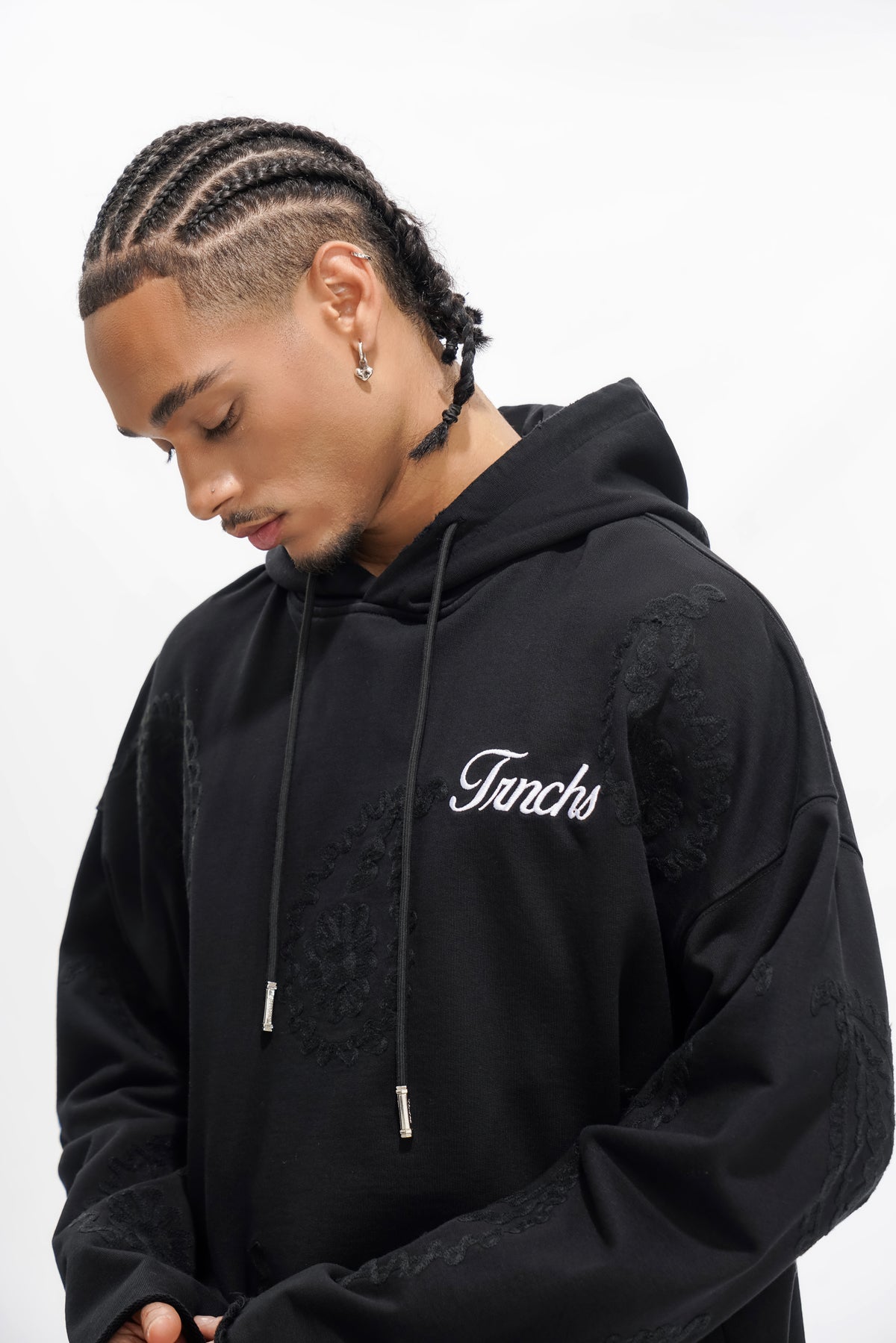 PAISLEY COMMAND Black Hoodie -