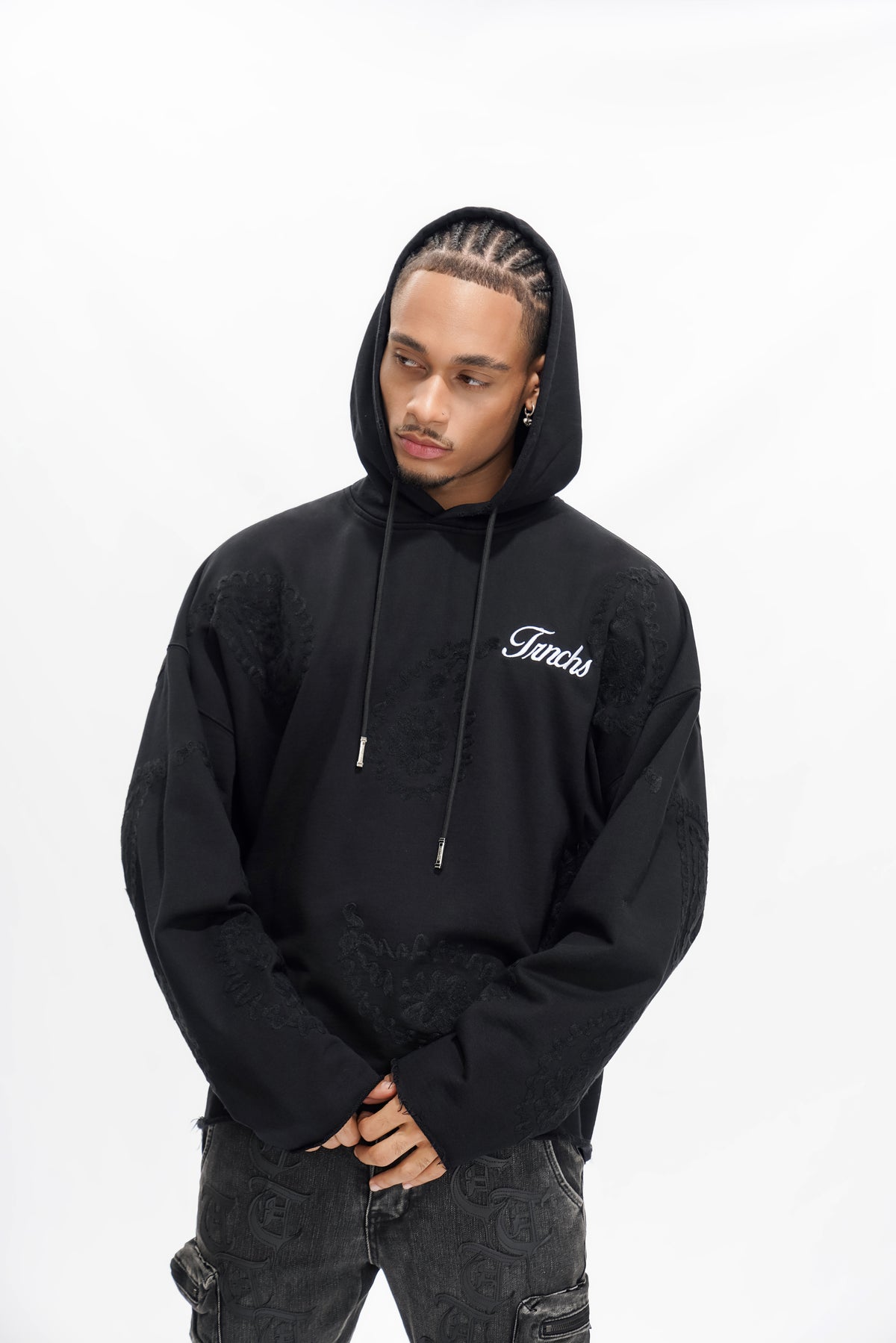 PAISLEY COMMAND Black Hoodie -