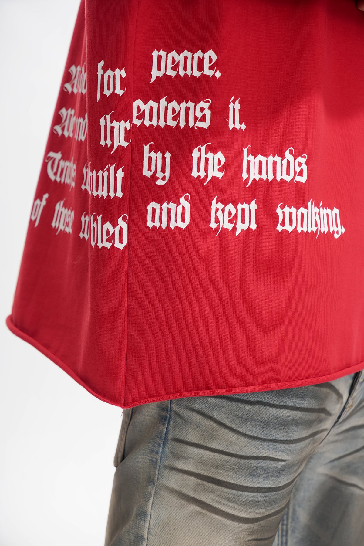"BUILT BY BLOOD" Red Long Sleeve