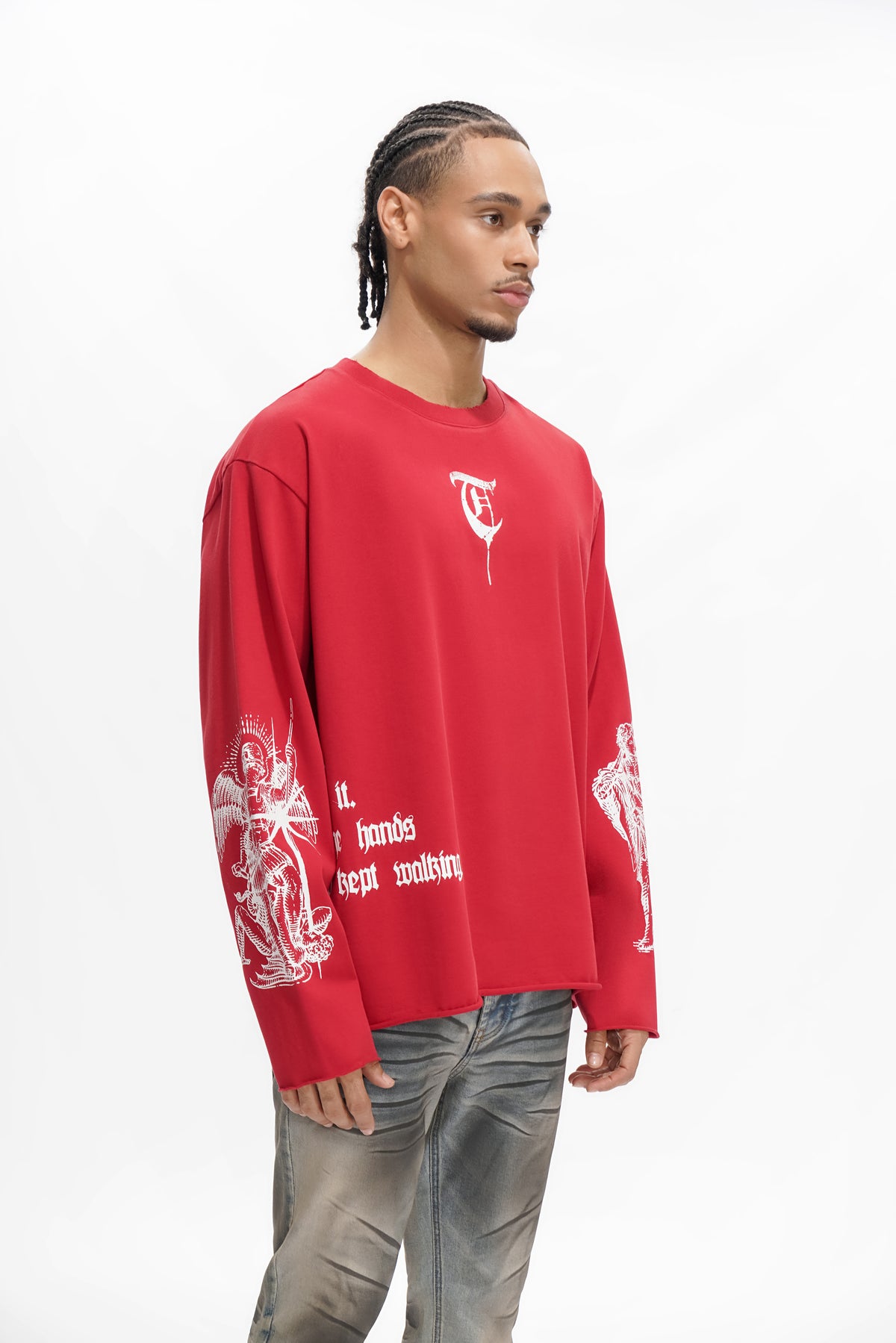"BUILT BY BLOOD" Red Long Sleeve