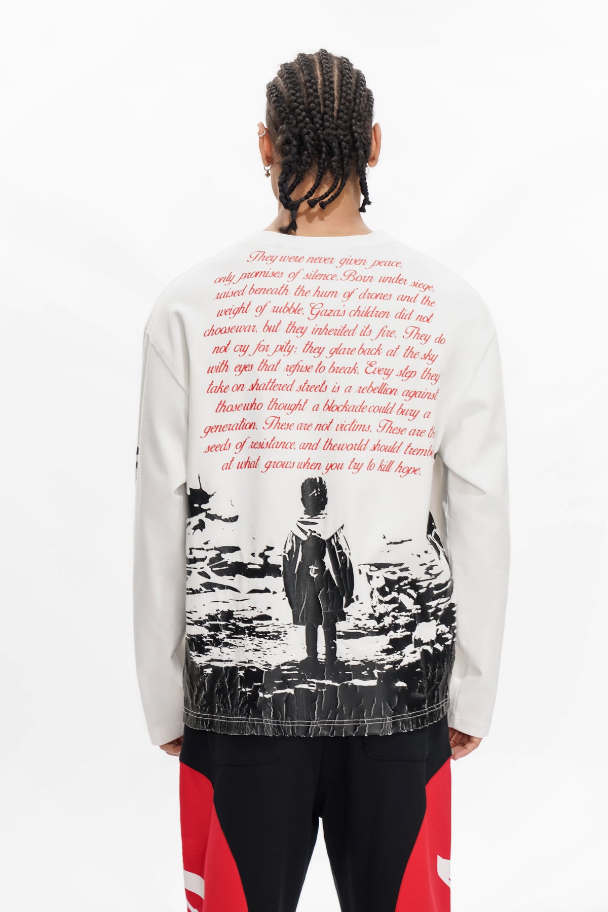 HIND RAJAB White Long-sleeve Tee -