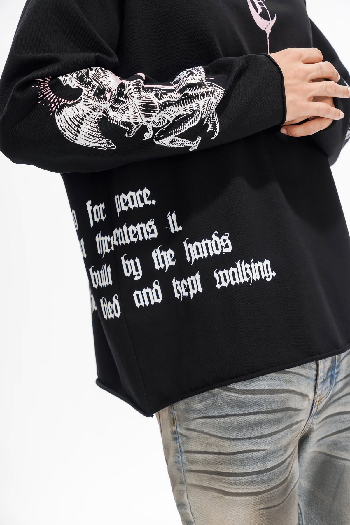 "BUILT BY BLOOD" Black Long Sleeve