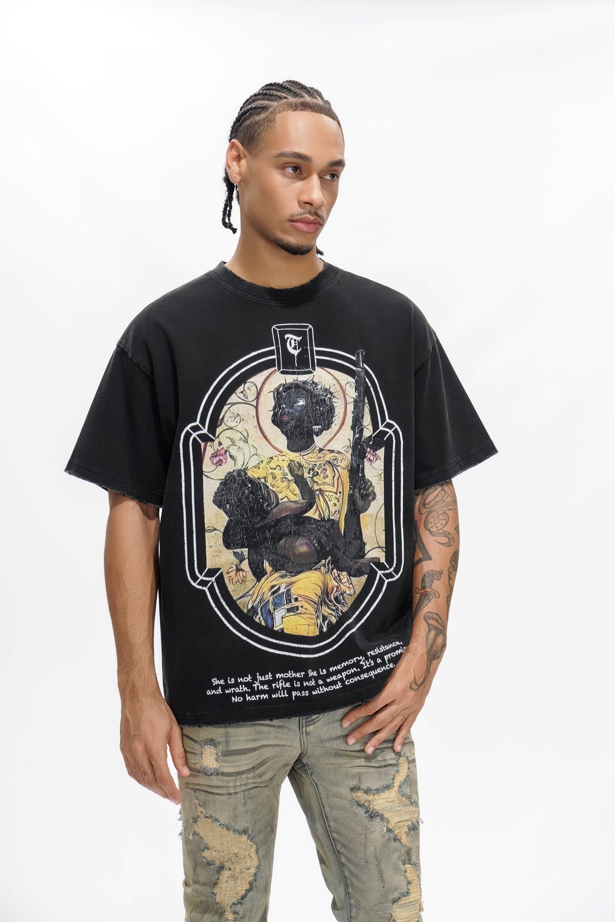 JA'ZHYA DOPSON Schwarzes T-Shirt