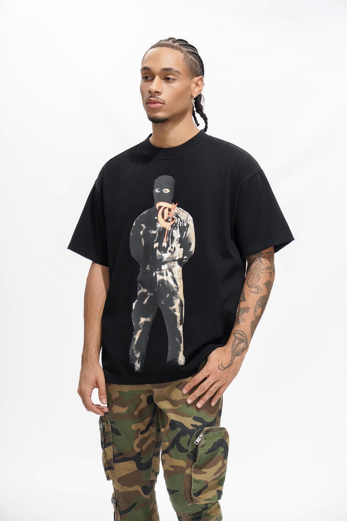 WAR TOUR Schwarzes T-Shirt