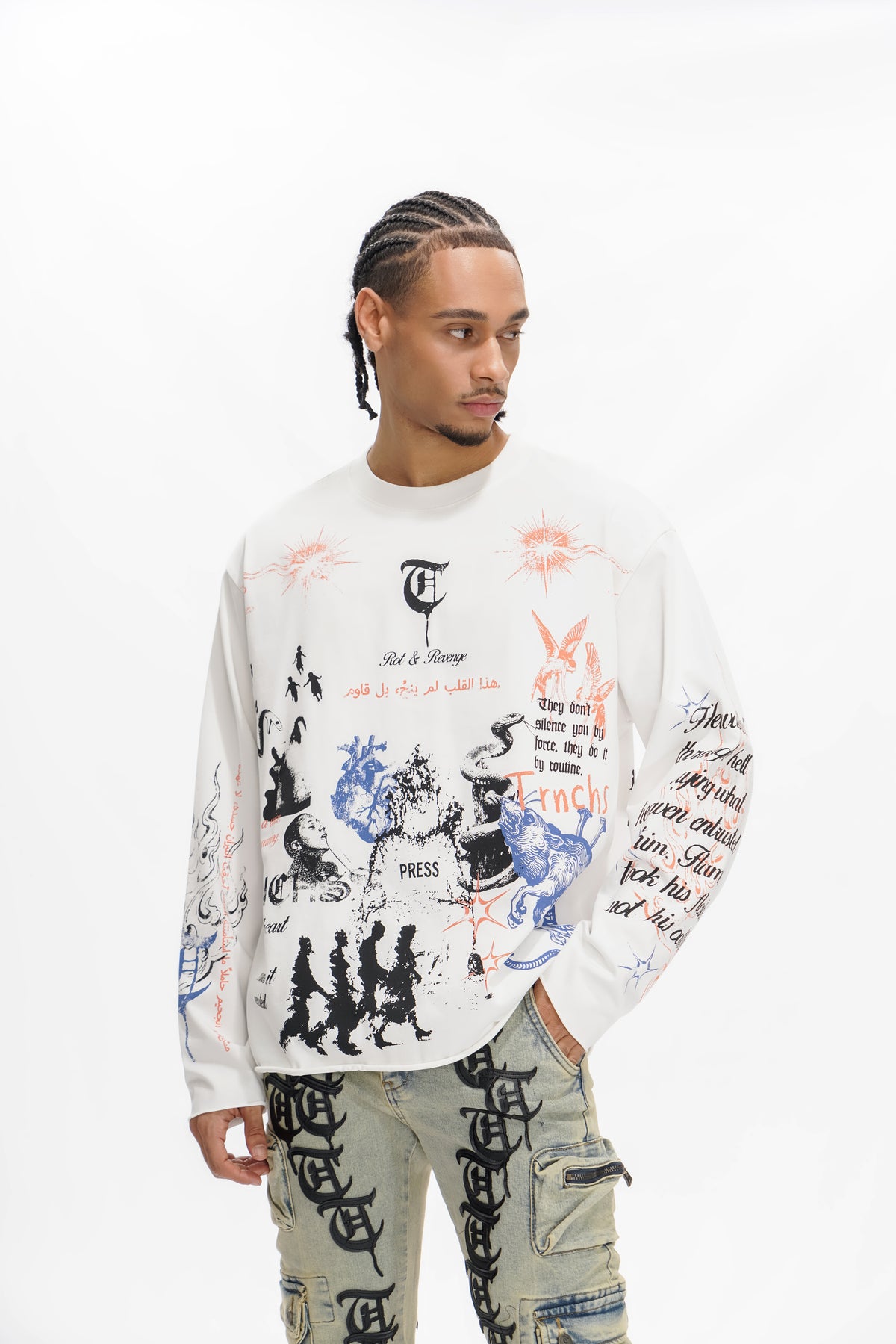 FIELD NOTES White Long Sleeve -