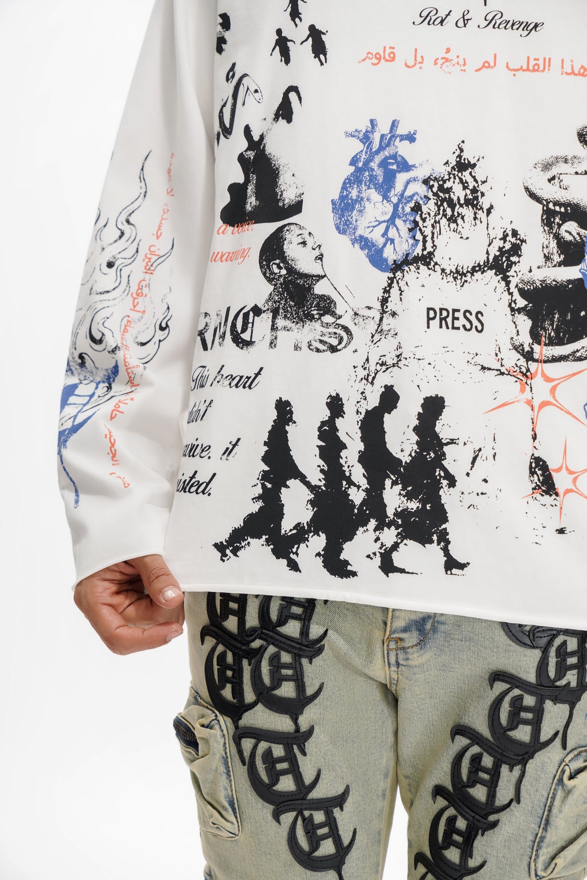 FIELD NOTES White Long Sleeve -