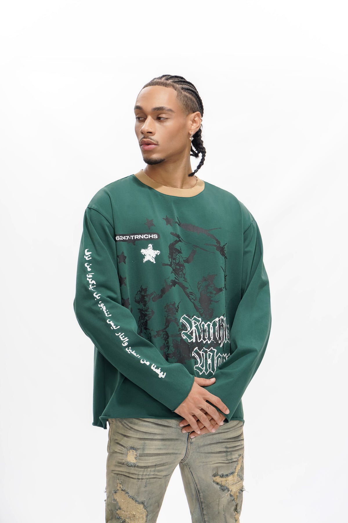 RUTHLESS Dark Green Long Sleeve -