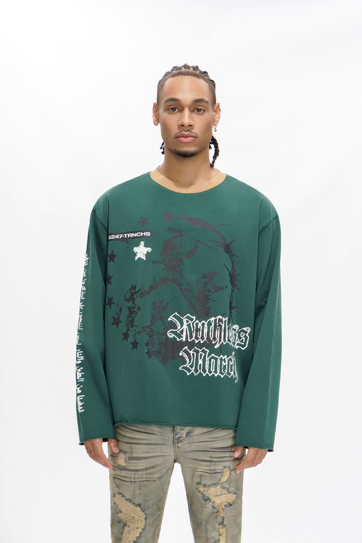 RUTHLESS Dark Green Long Sleeve -
