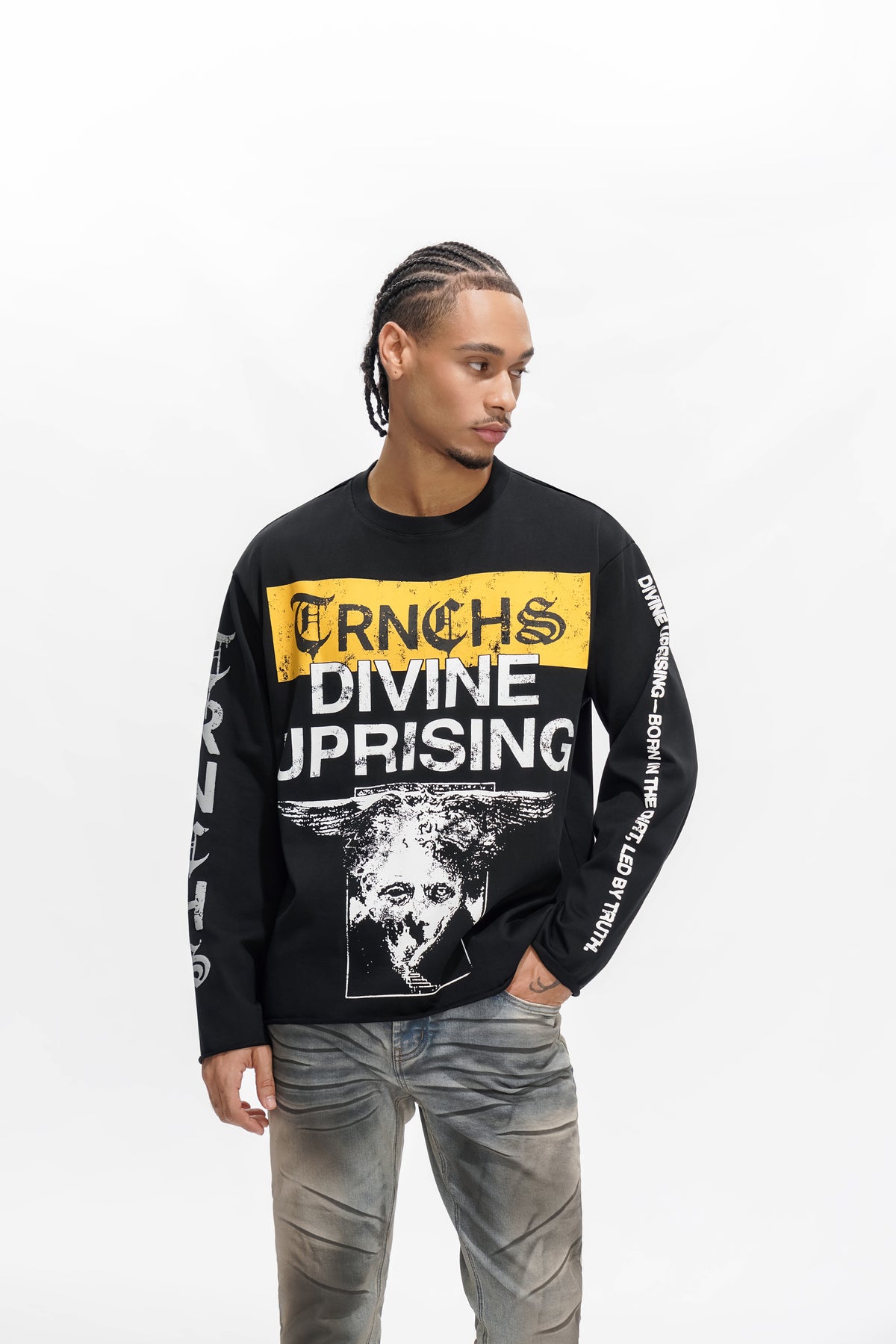 DIVINE UPRISING Black Long Sleeve-