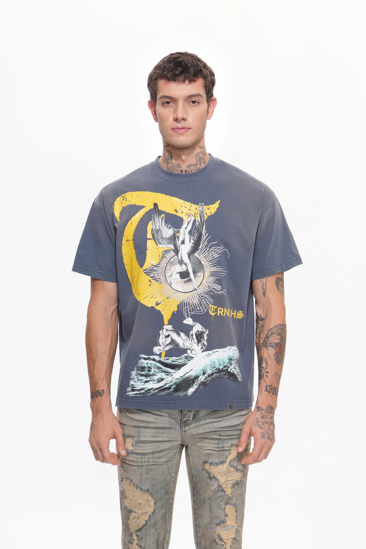 WEIGHT OF WINGS Navy Blue Tee-