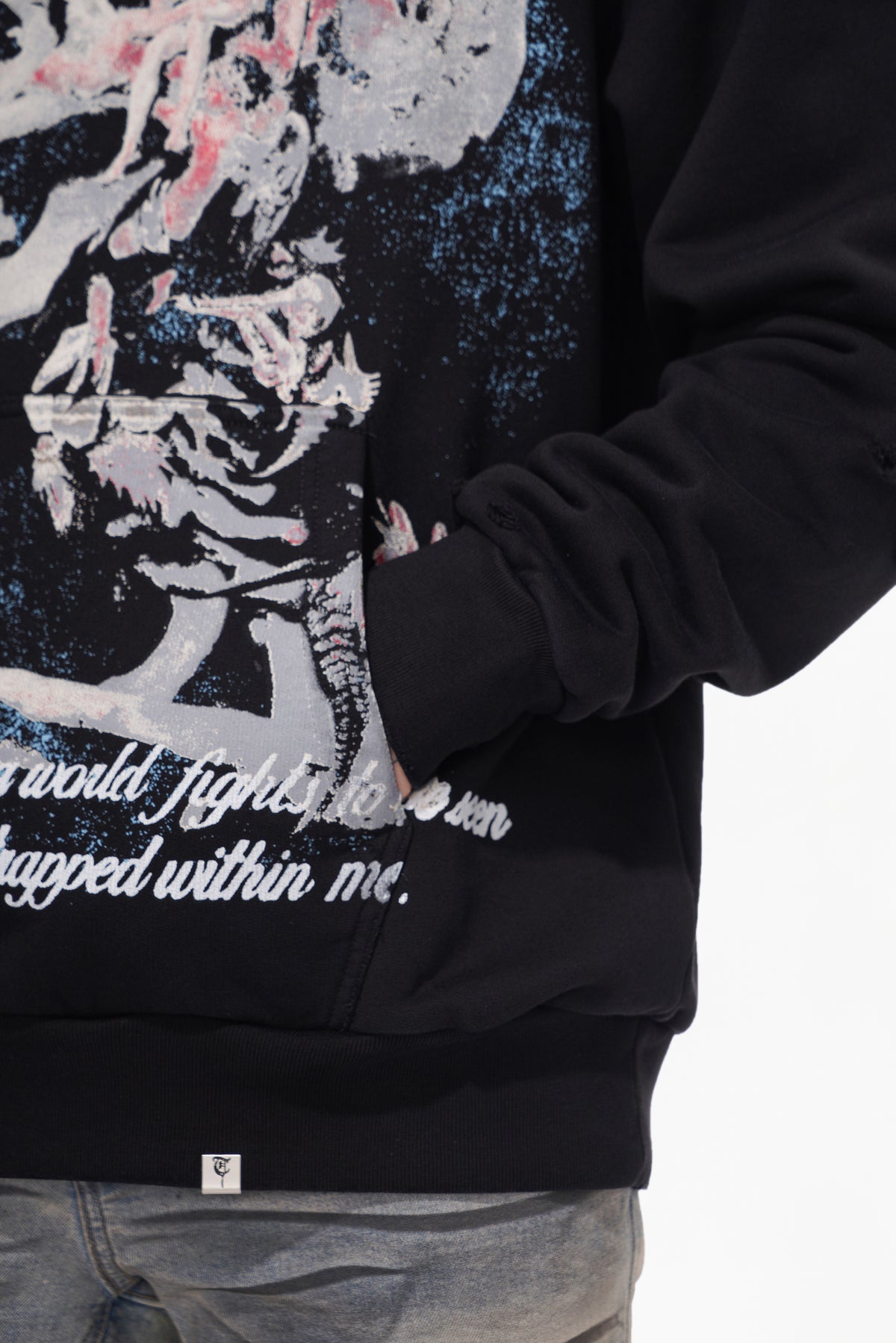 Sweat à capuche noir UNSEEN WARS