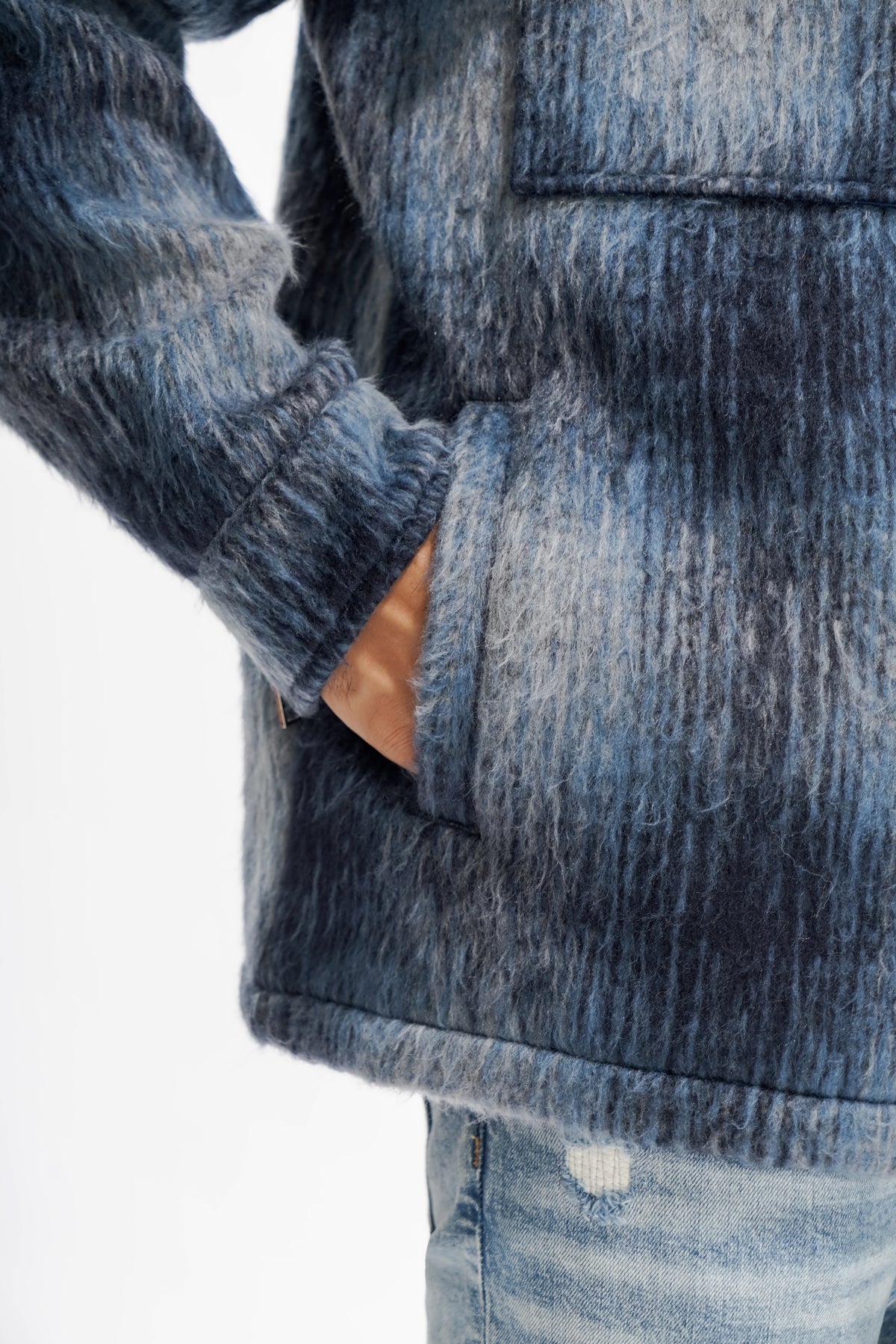 BLAZE Mohair-Reißverschlussjacke