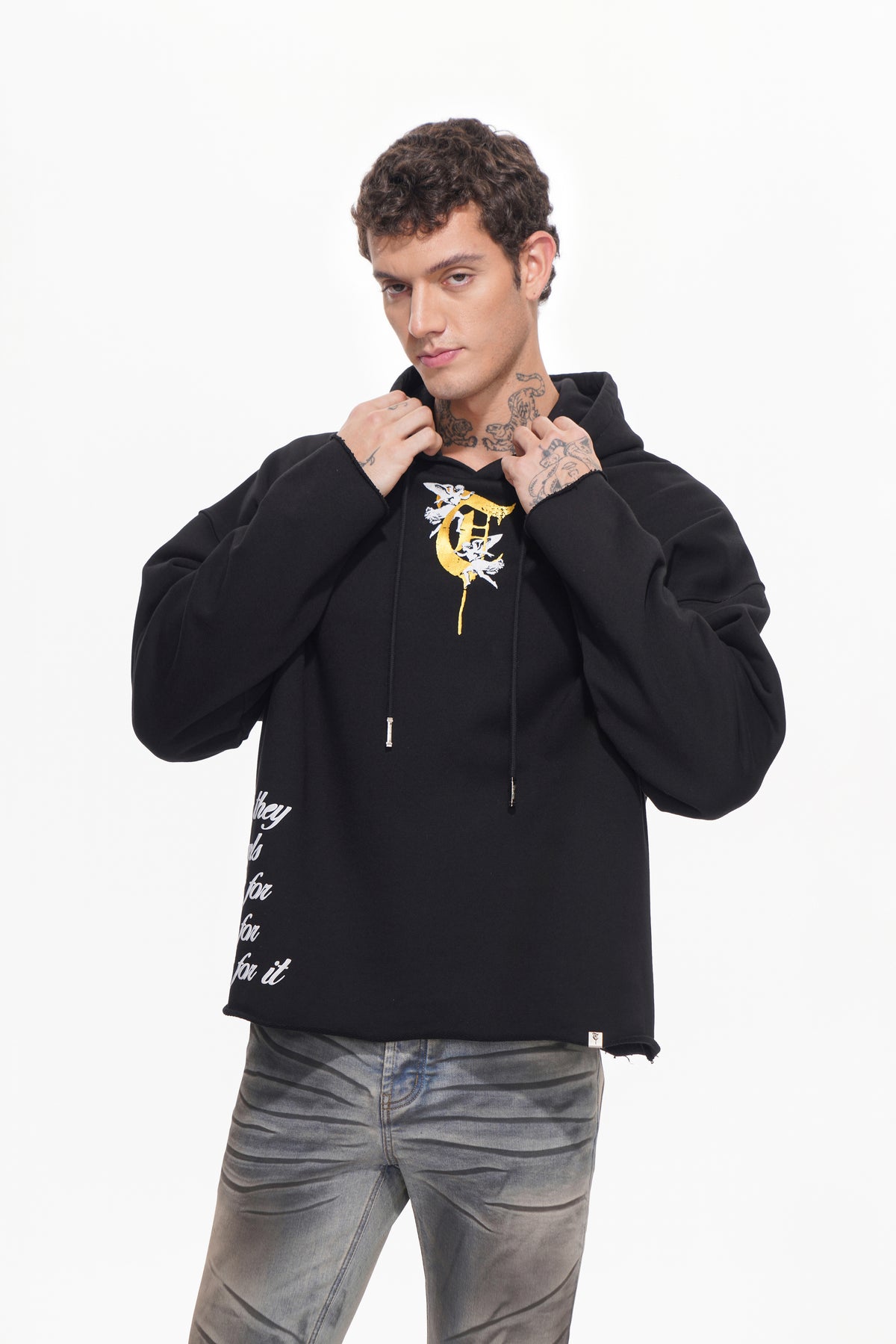 HEAVEN HAS NO SAINTS Black Hoodie-
