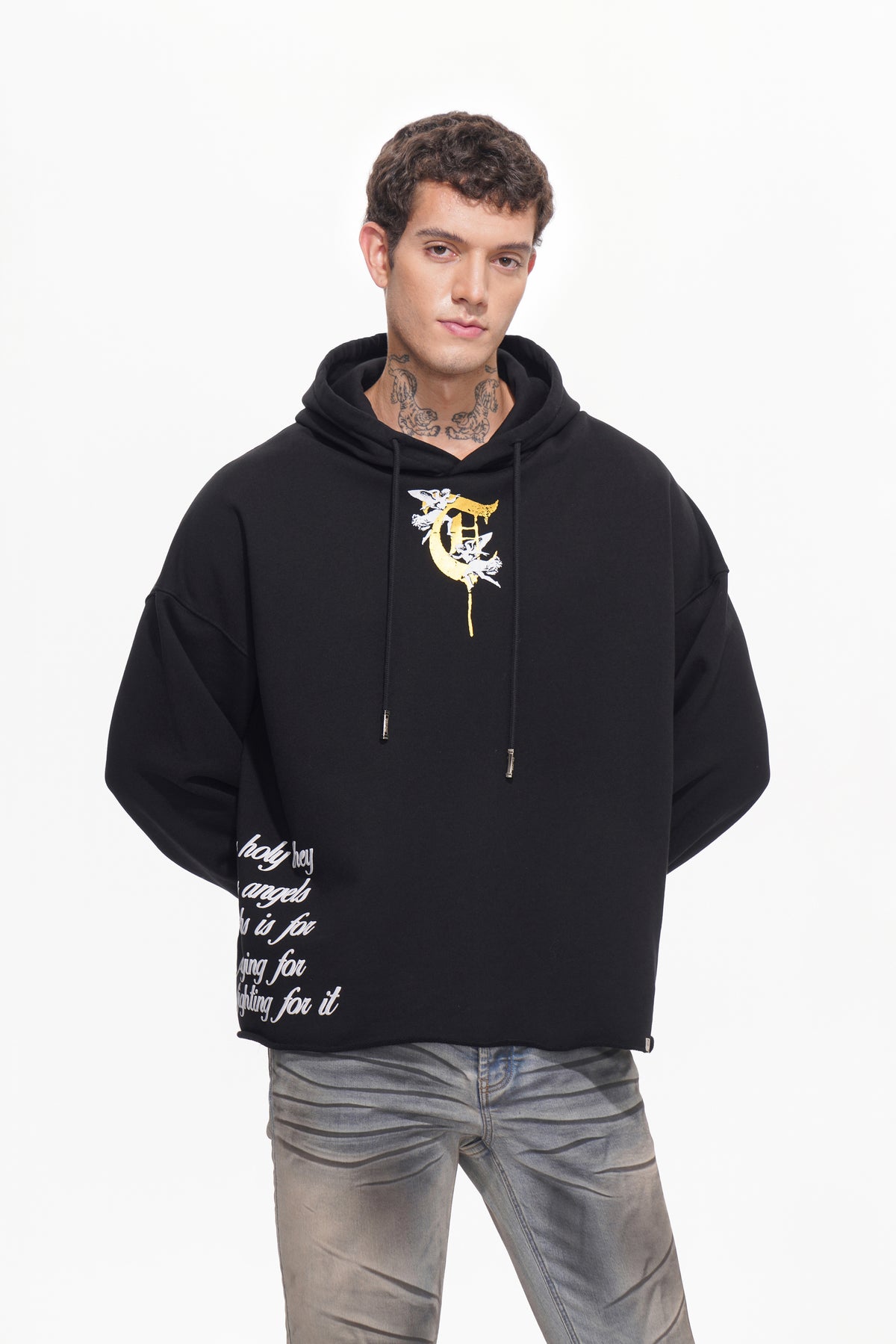 HEAVEN HAS NO SAINTS Black Hoodie-