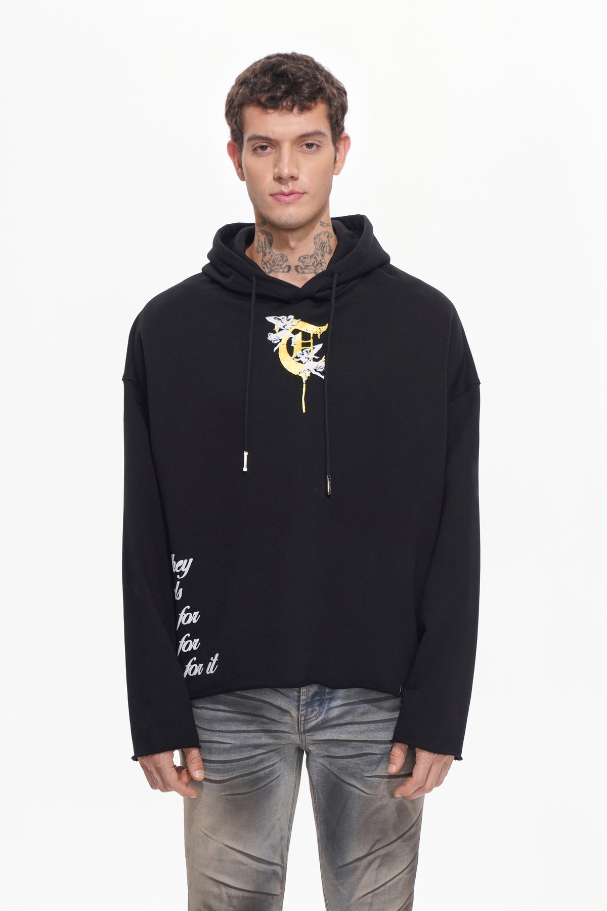 HEAVEN HAS NO SAINTS Black Hoodie-