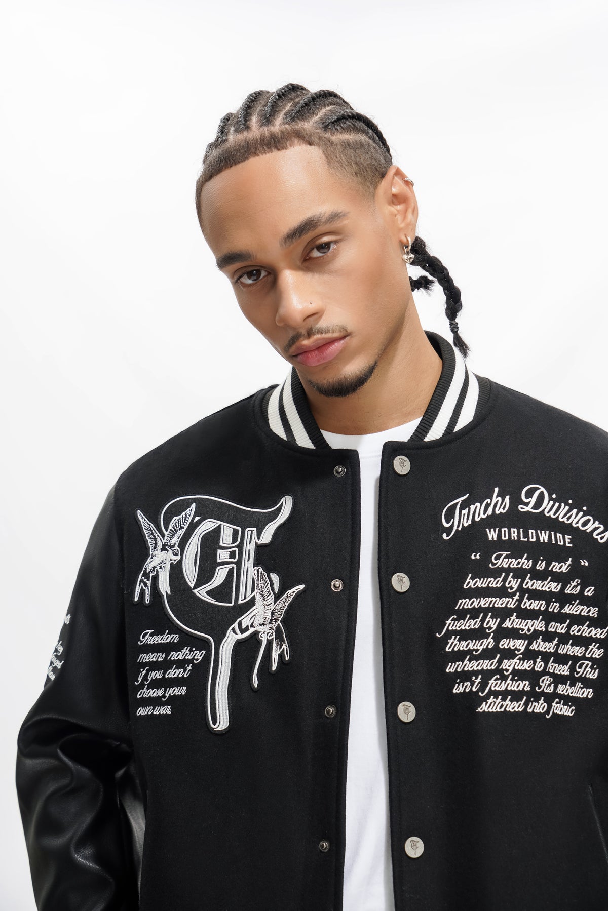 LEAD THE PACK Schwarze Collegejacke