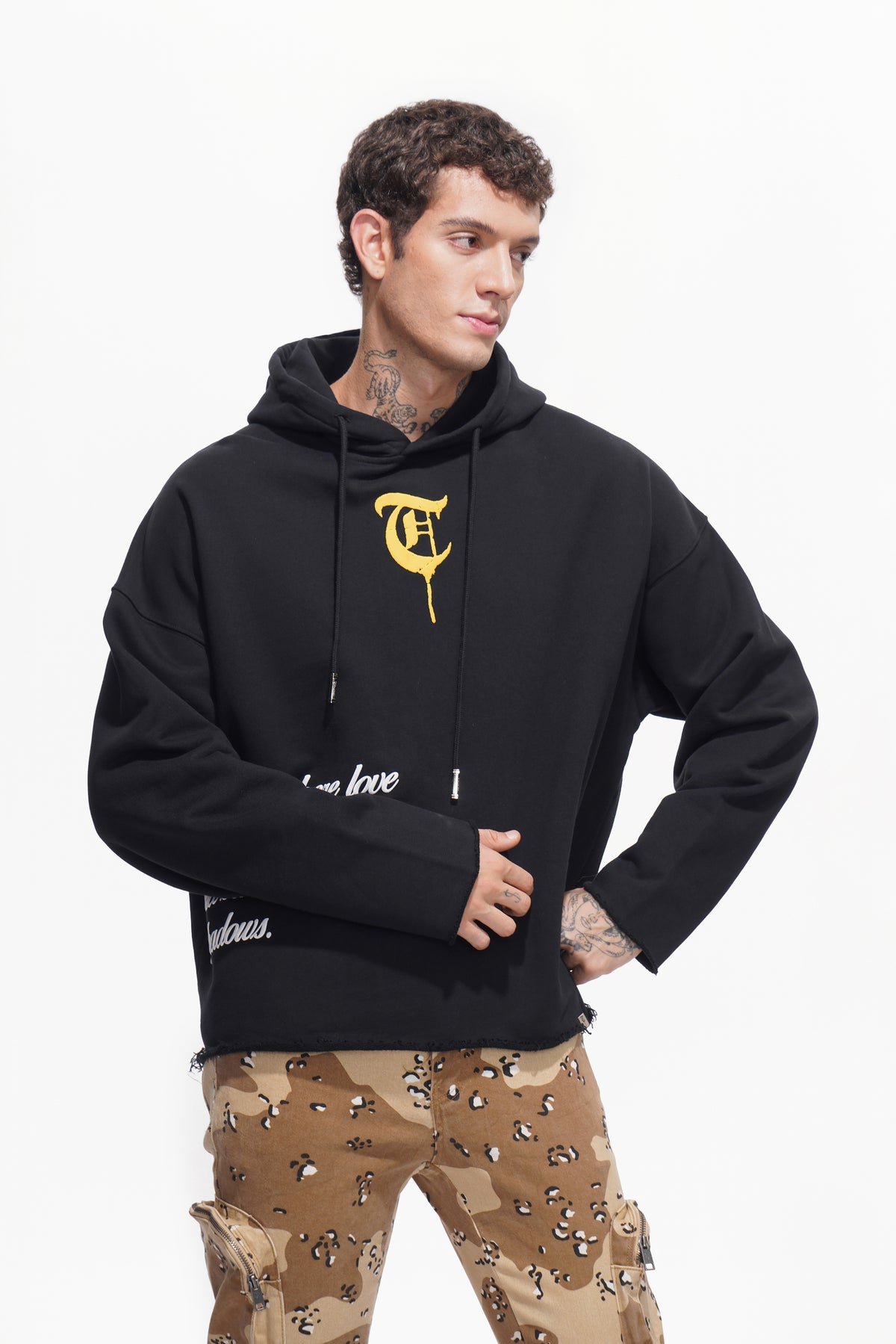 WAR LOVE Black Hoodie-