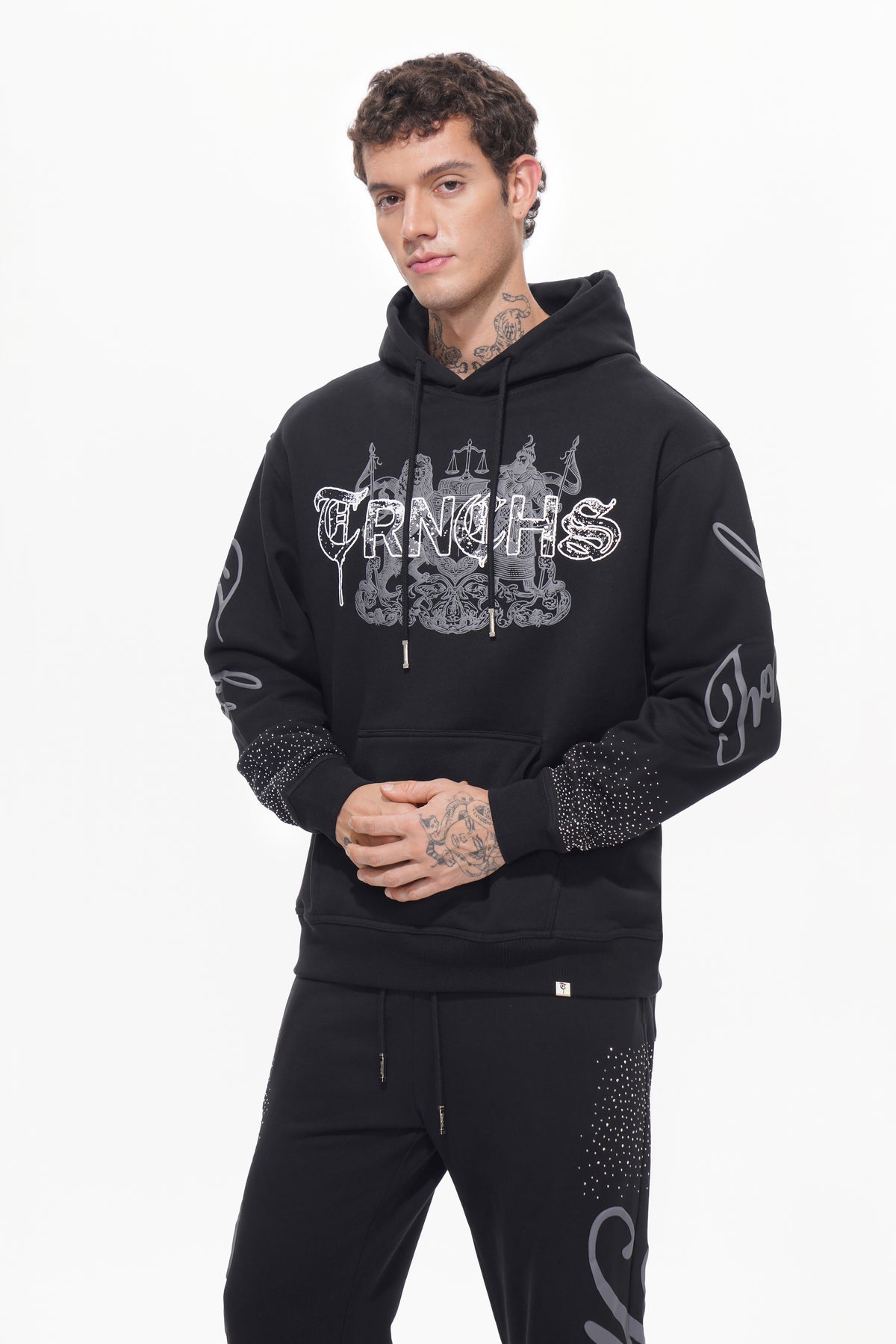 CODE OF THE TRNCHS Black Hoodie-
