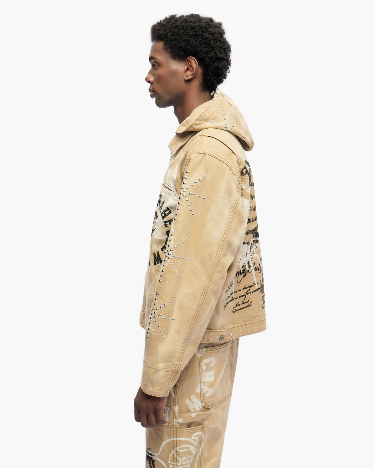Built By Blood Vintage Light Khaki Hoodie