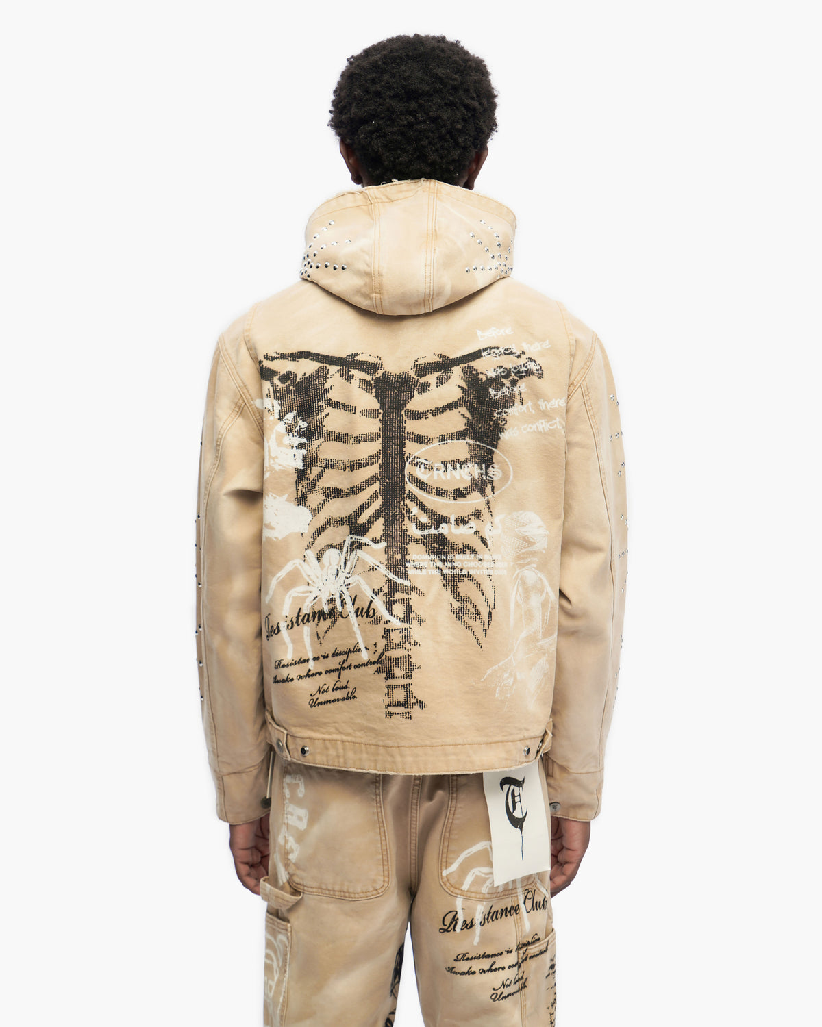 Built By Blood Vintage Light Khaki Hoodie