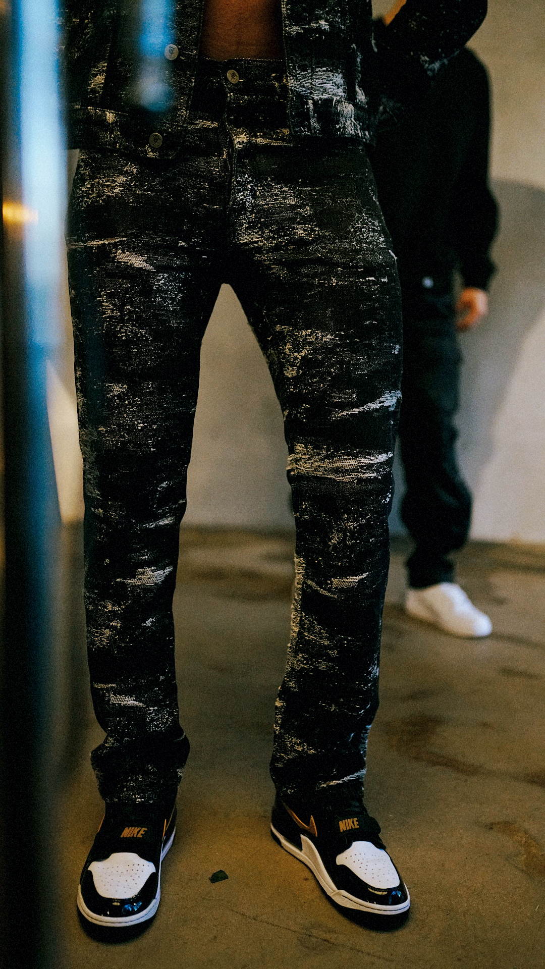 SAMAH Tri-Black Wash Straight Denim -
