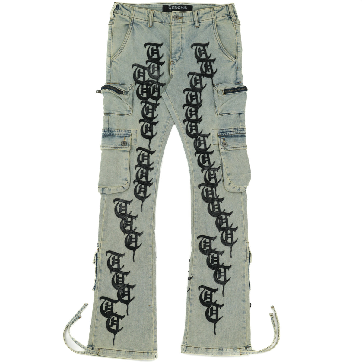 KHANDAQ Light Wash Cargo Denim-