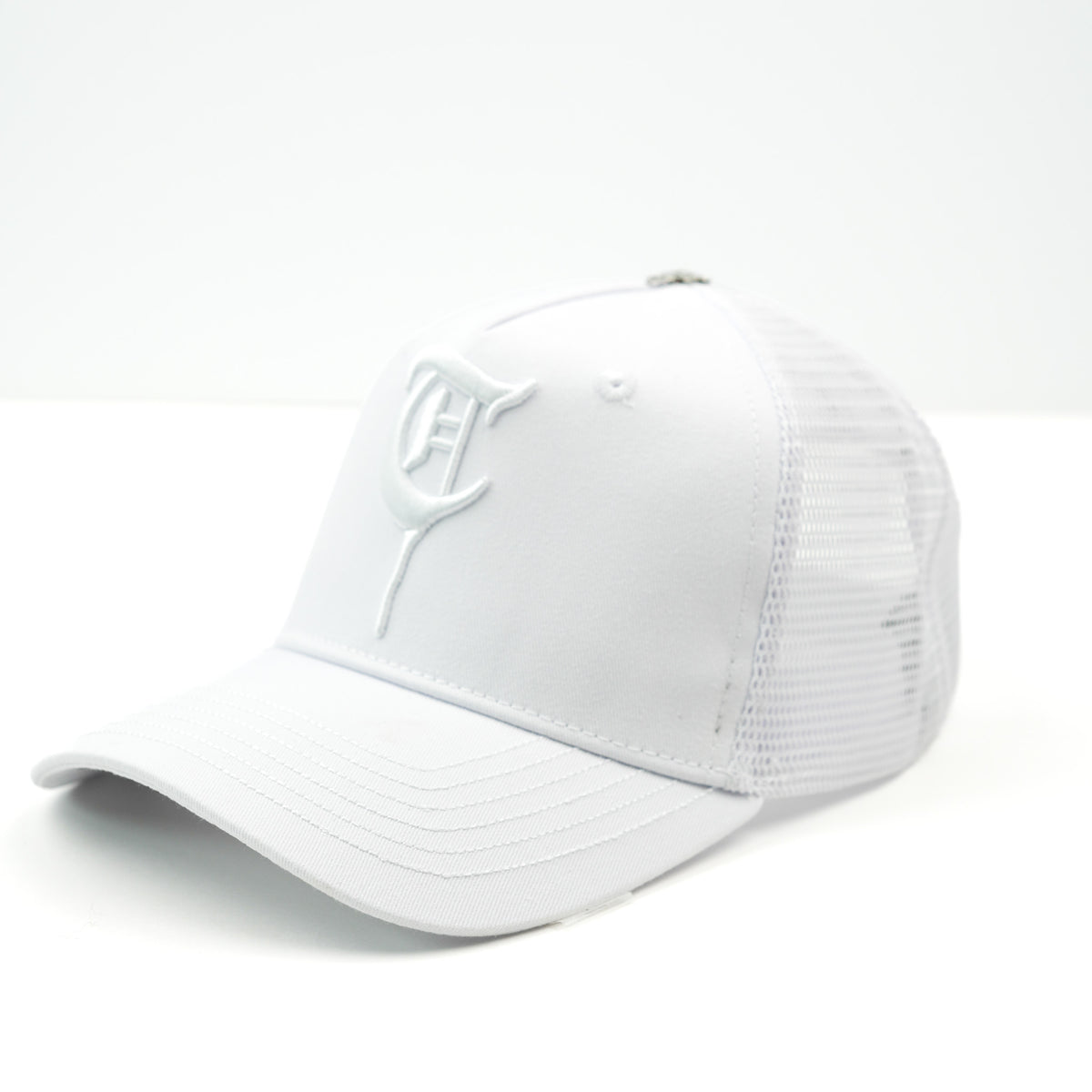 5-PANEL TRUCKER CAP White