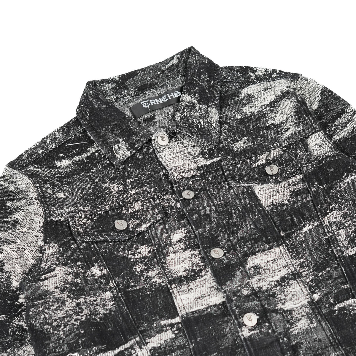 SAMAH Tri-Black Wash Denim Jacket -